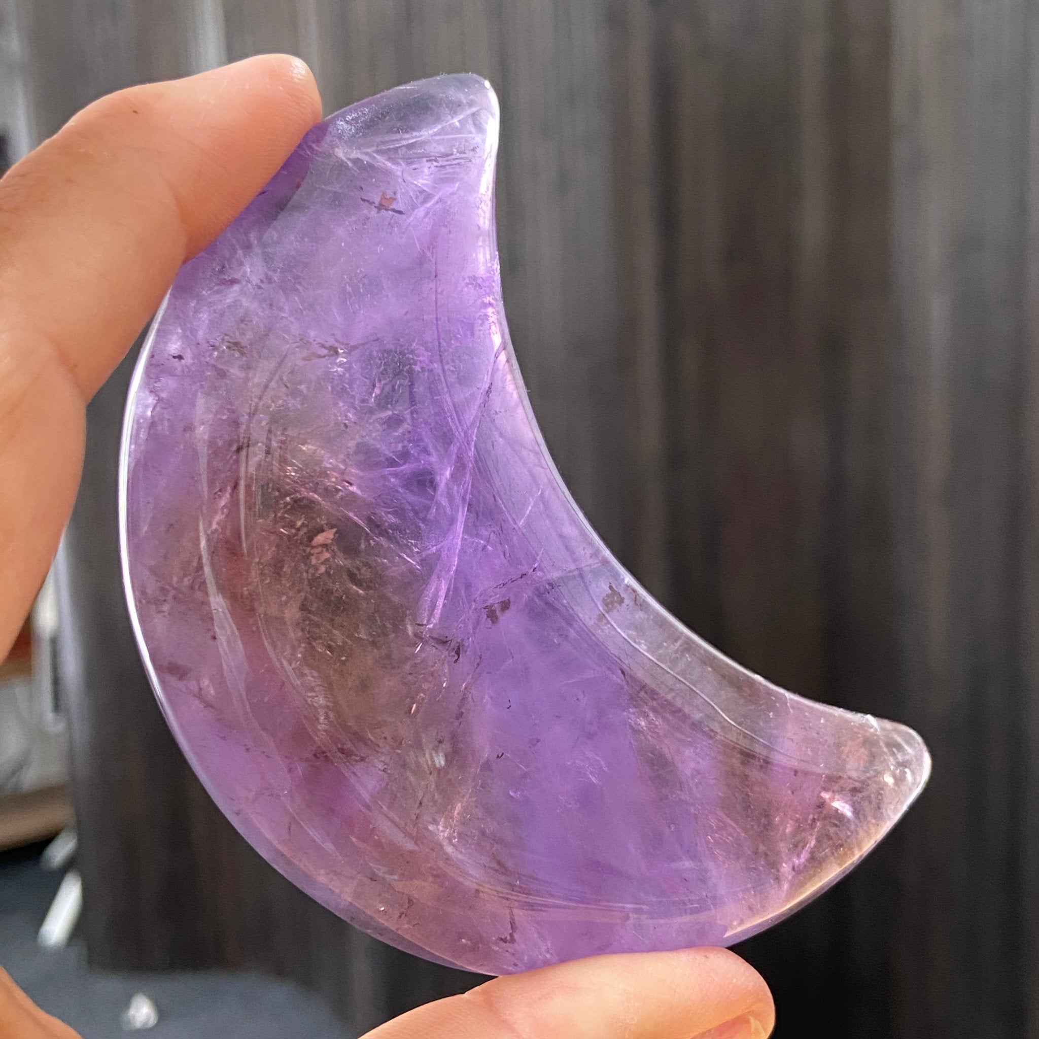 Ametrine Crescent Moon