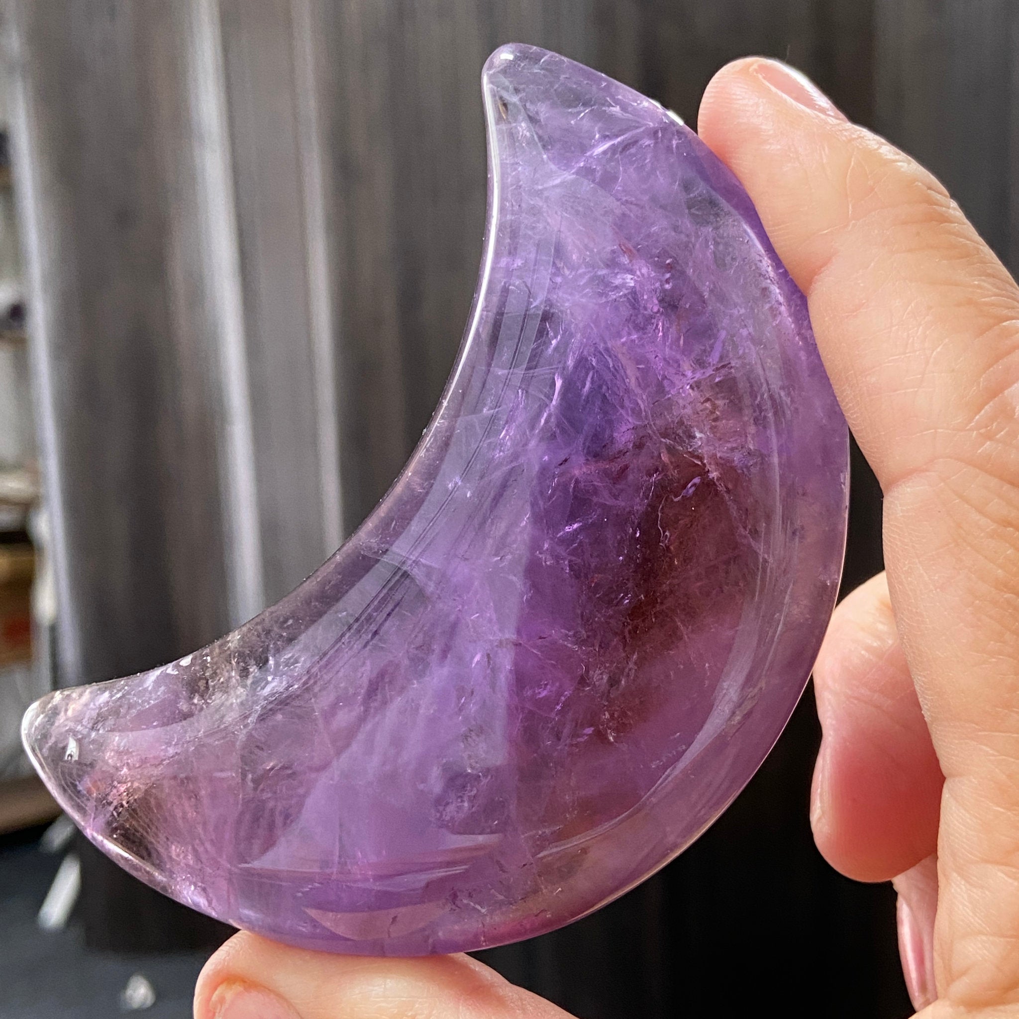 Ametrine Crescent Moon