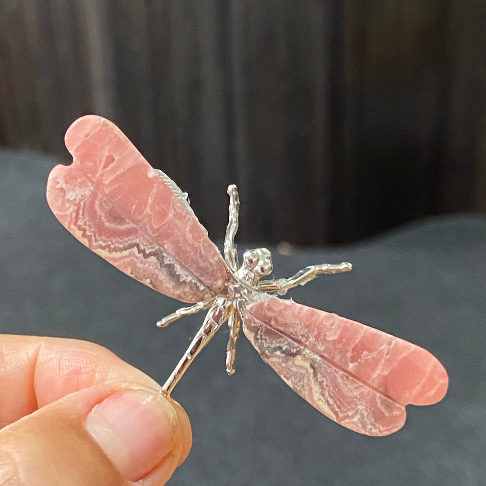 Rhodochrosite Dragonfly