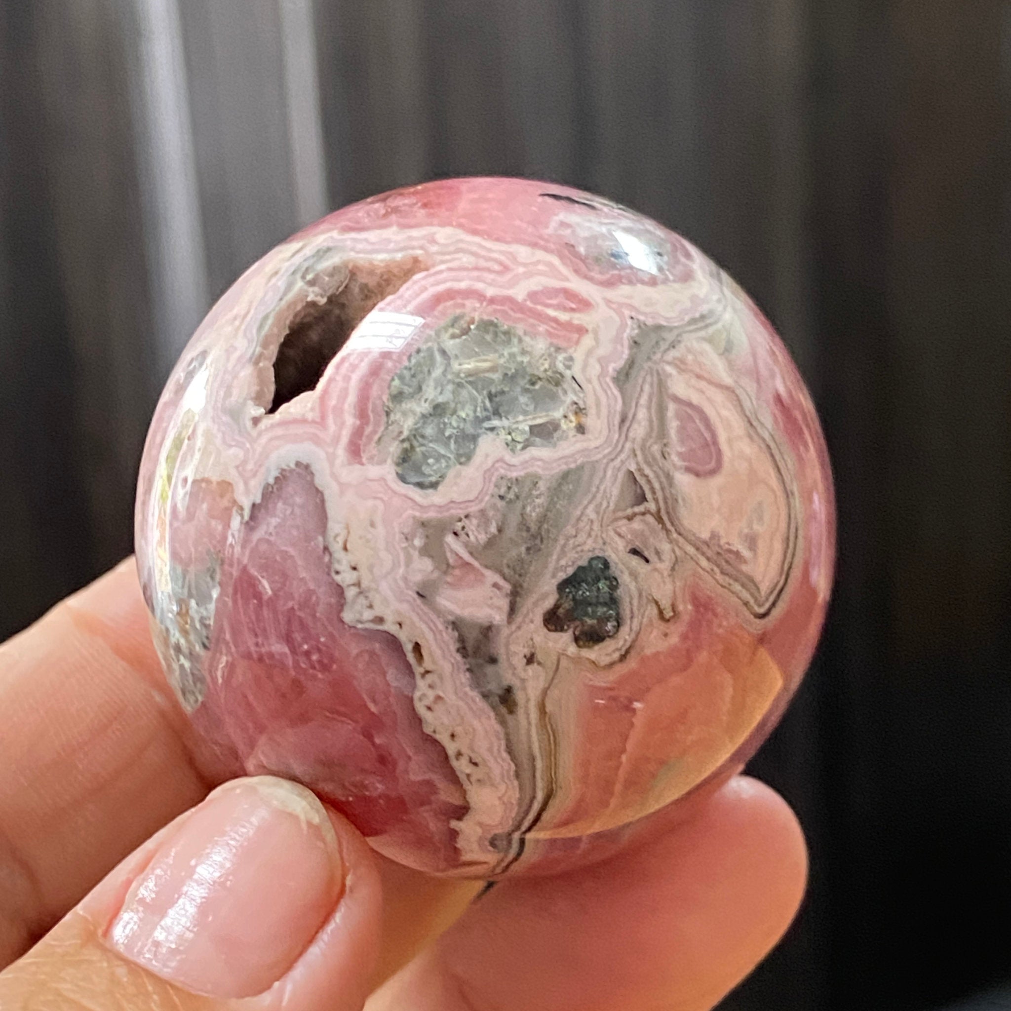 Rhodochrosite Sphere