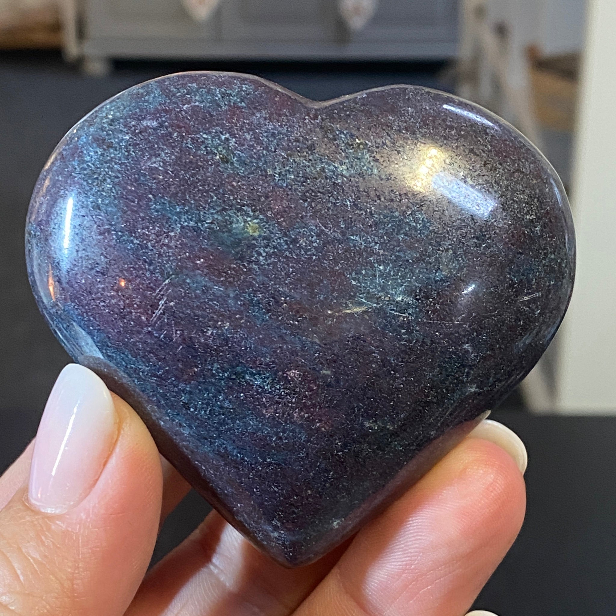 Ruby and Kyanite Heart