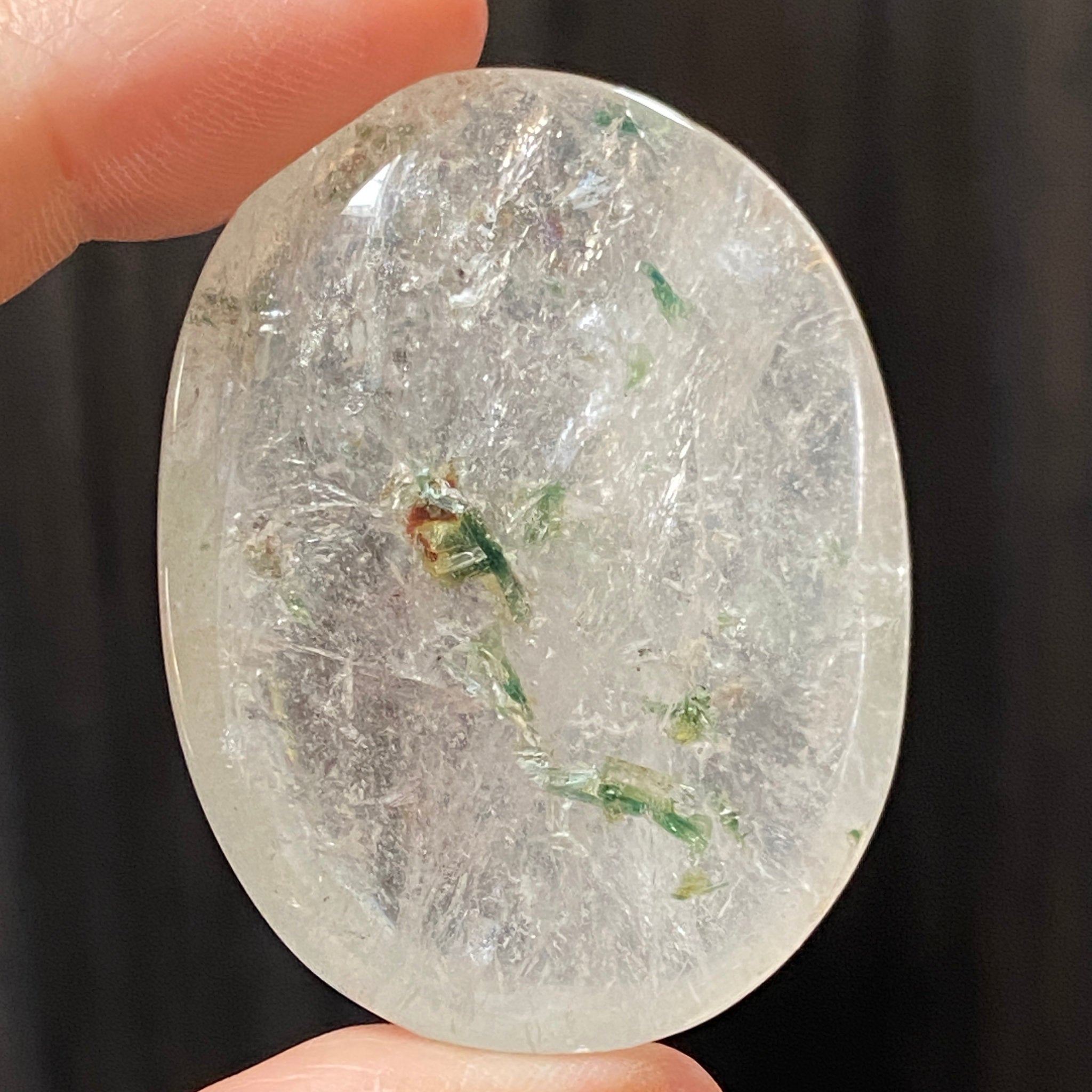 Quartz with Fuchsite Palmstone