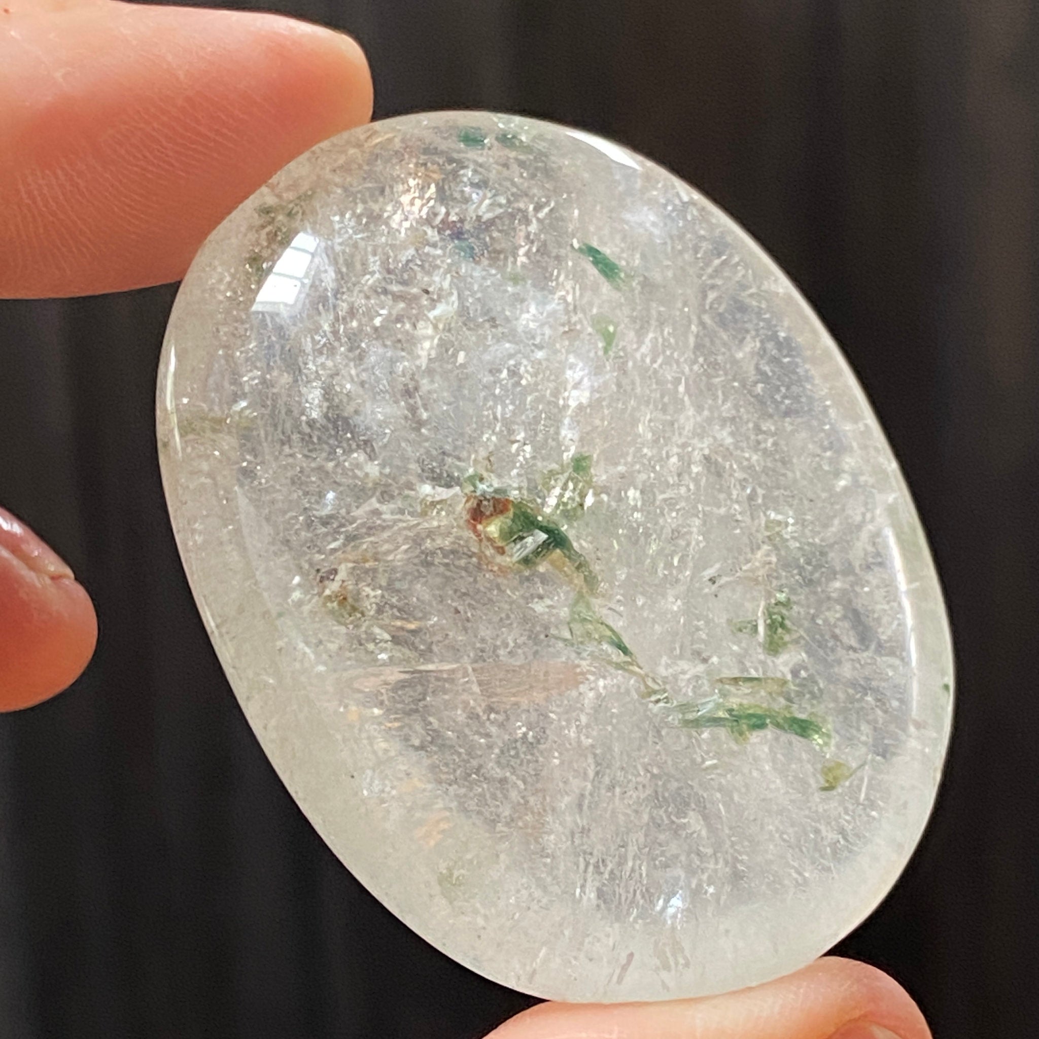 Quartz with Fuchsite Palmstone