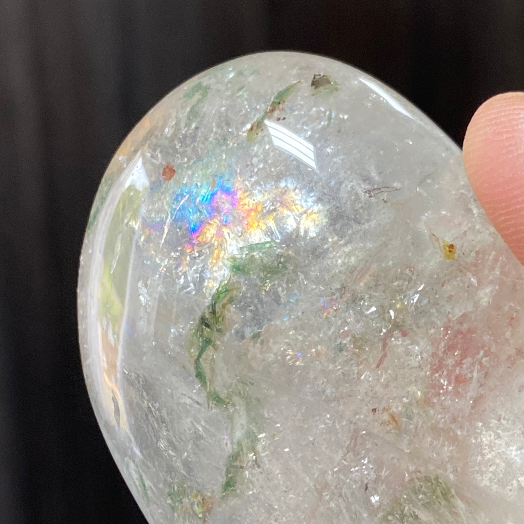 Quartz with Fuchsite Palmstone