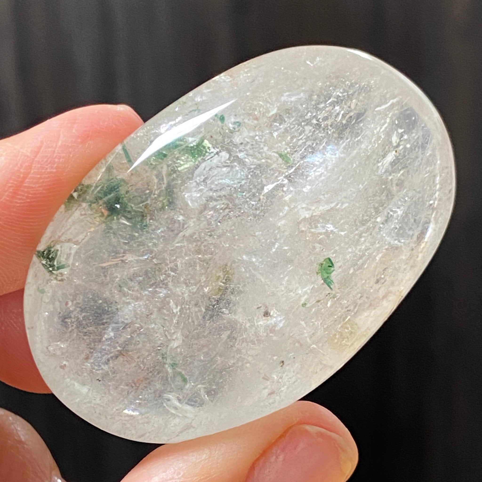 Quartz with Fuchsite Palmstone