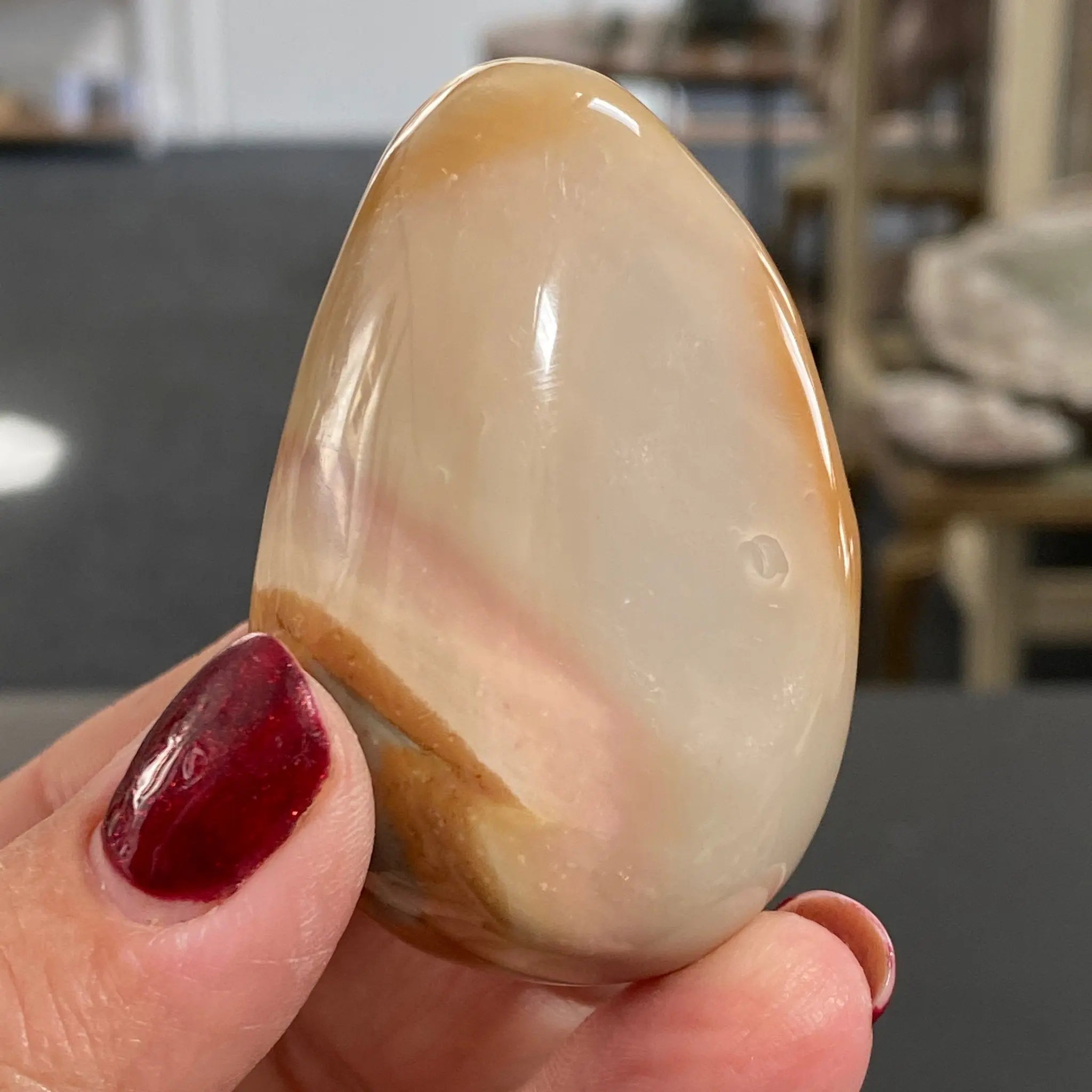 Picture Japser, Polychrome Jasper Palm stone Castle Rocks Cornwall