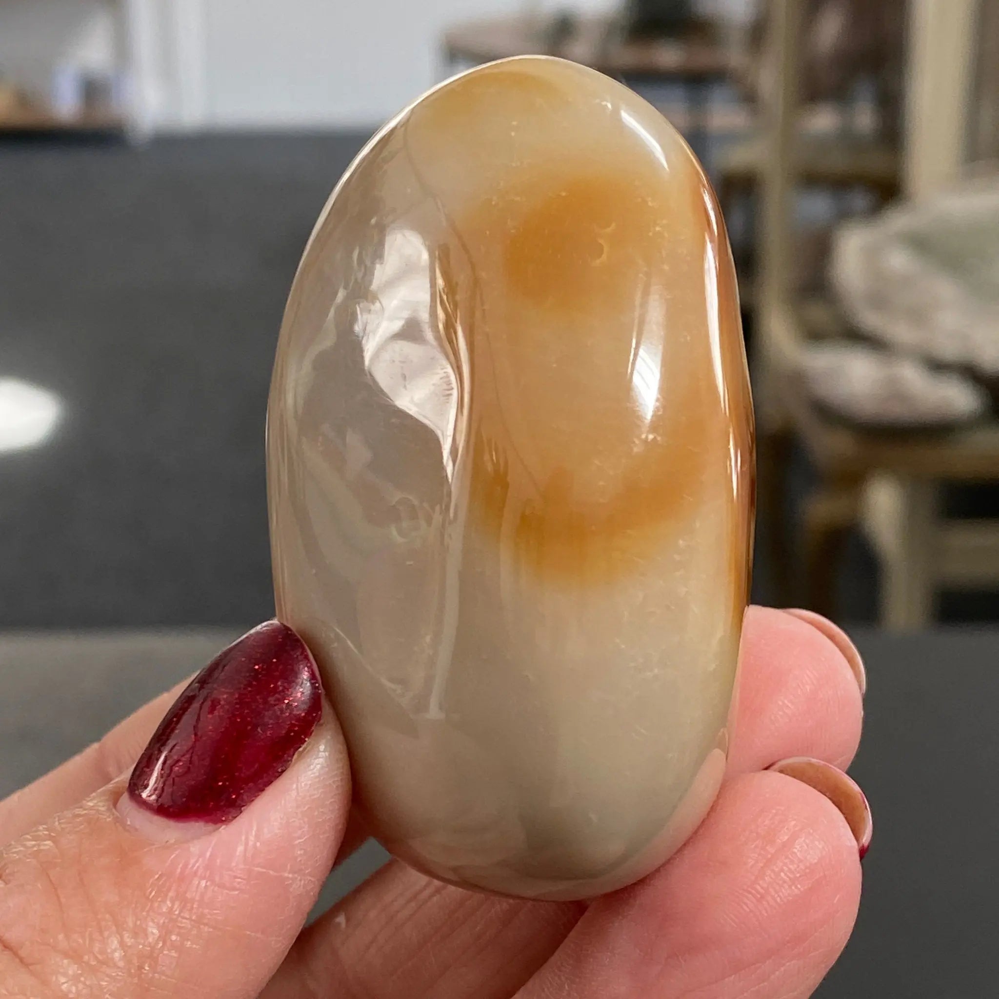 Picture Japser, Polychrome Jasper Palm stone Castle Rocks Cornwall