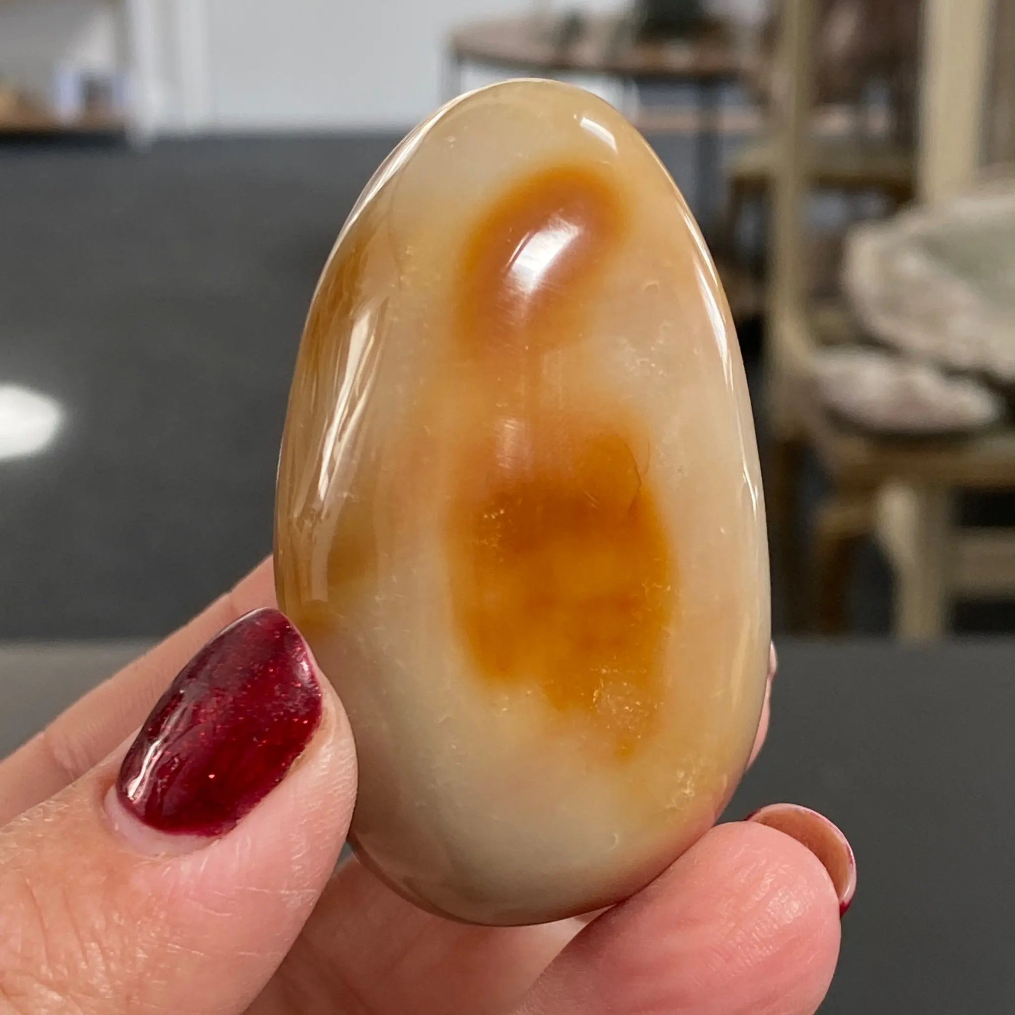 Picture Japser, Polychrome Jasper Palm stone Castle Rocks Cornwall