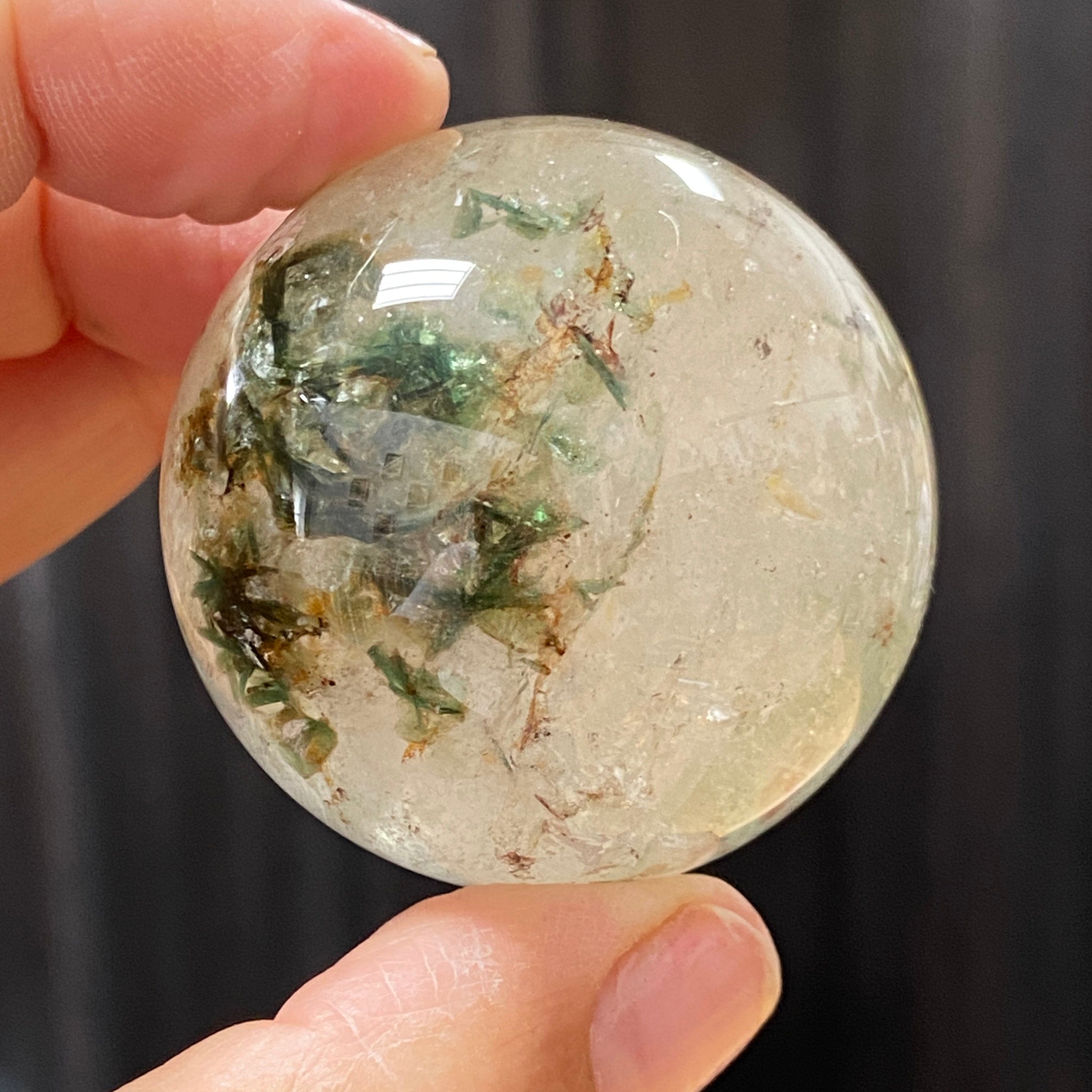 Quartz with Fuchsite Sphere