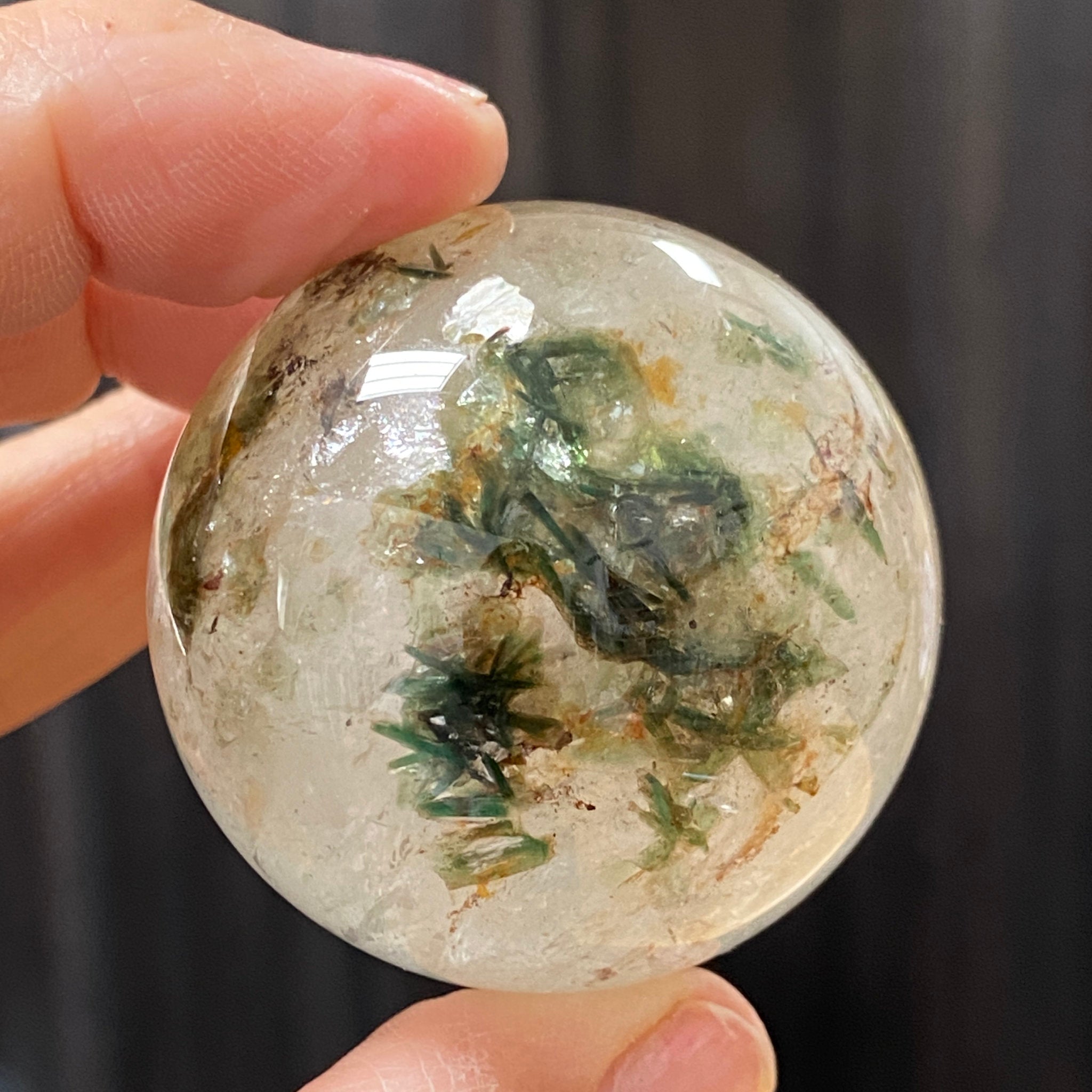 Quartz with Fuchsite Sphere