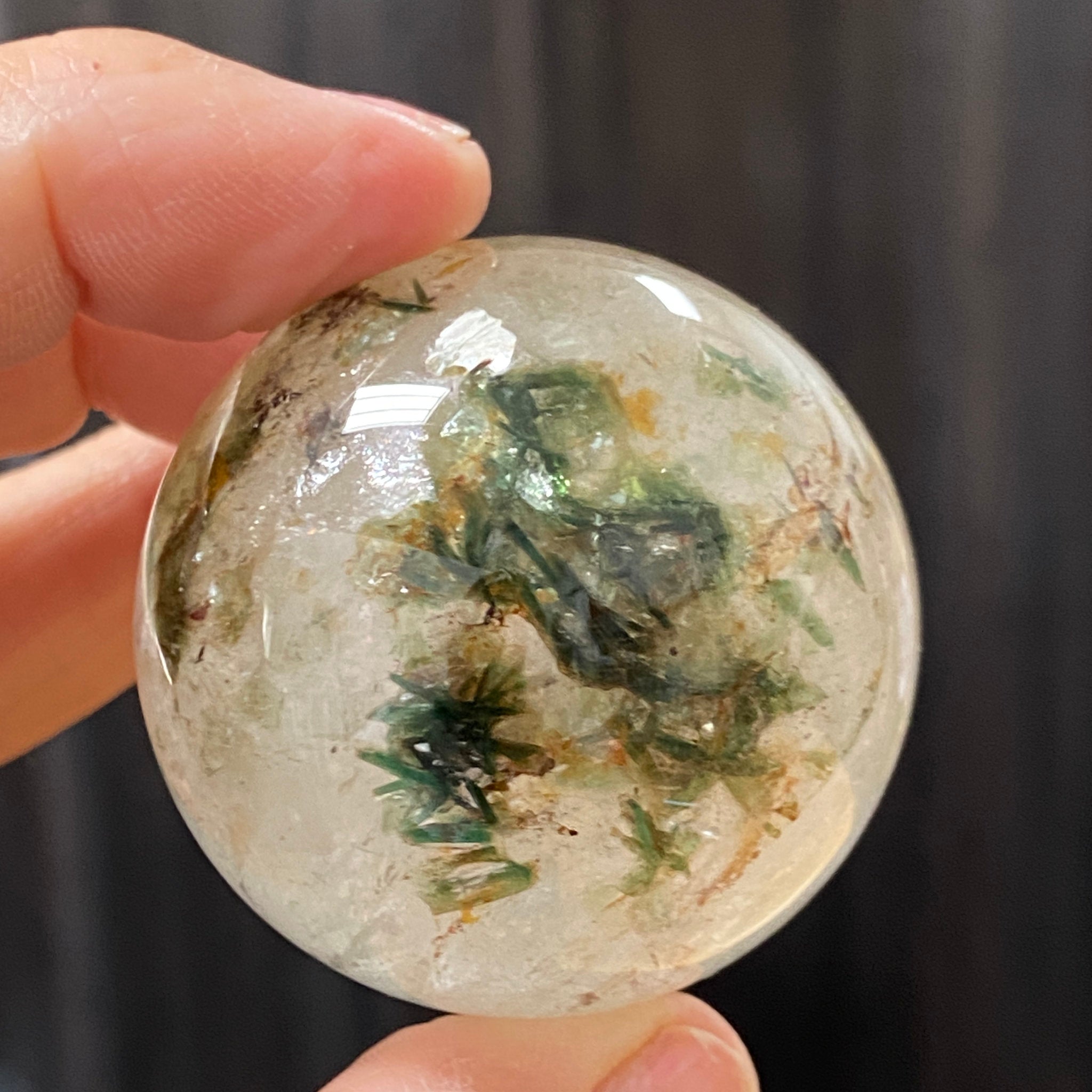 Quartz with Fuchsite Sphere