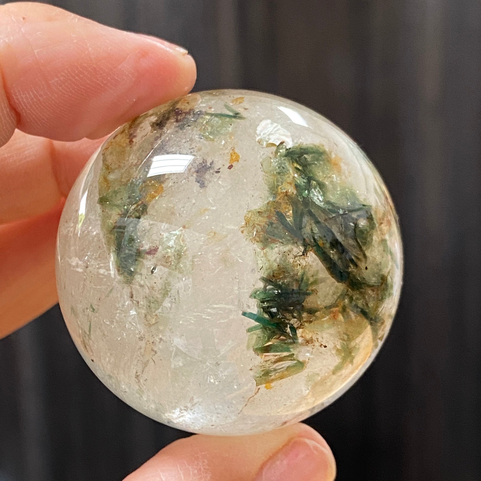 Quartz with Fuchsite Sphere