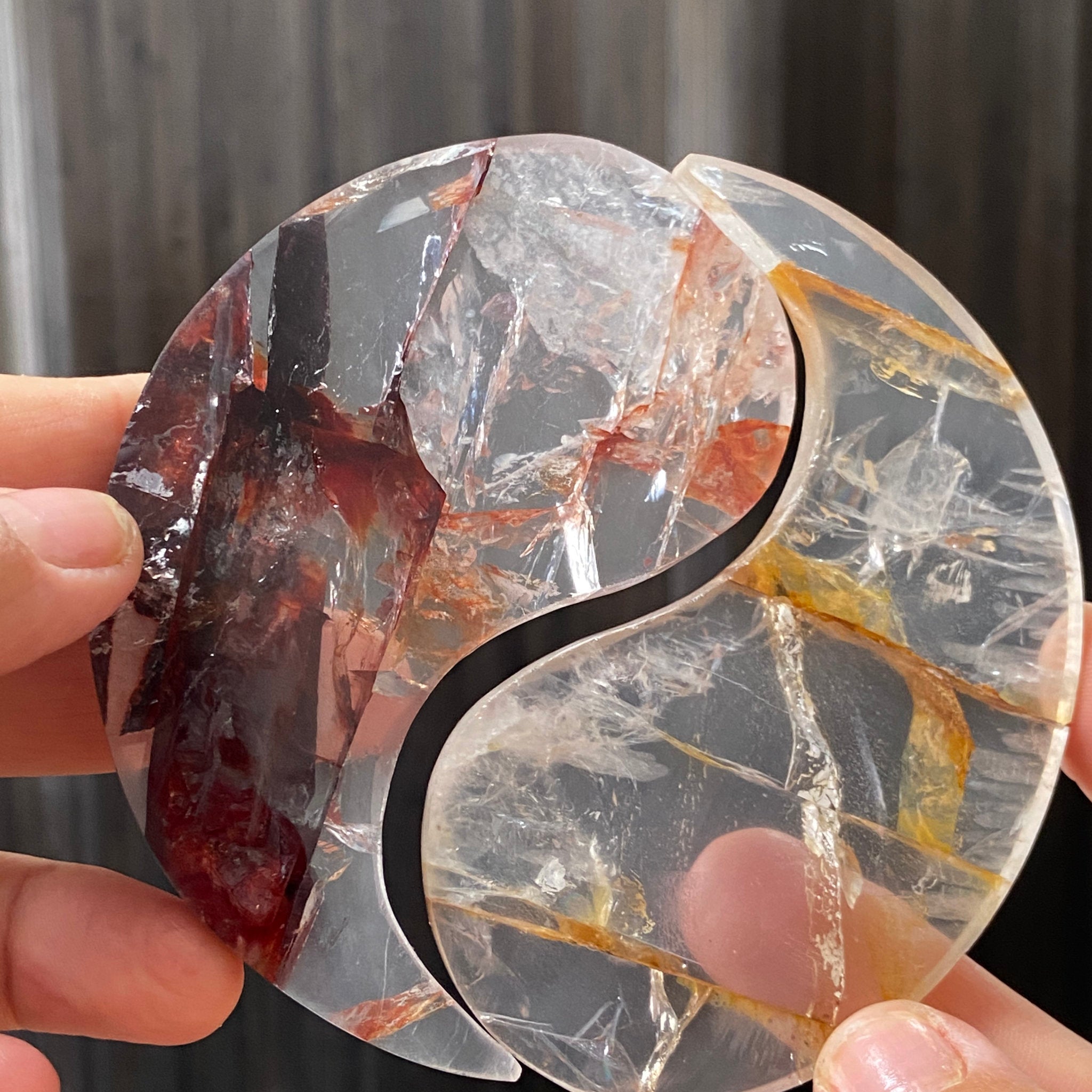 Fire Quartz and Golden Healer Yin Yang