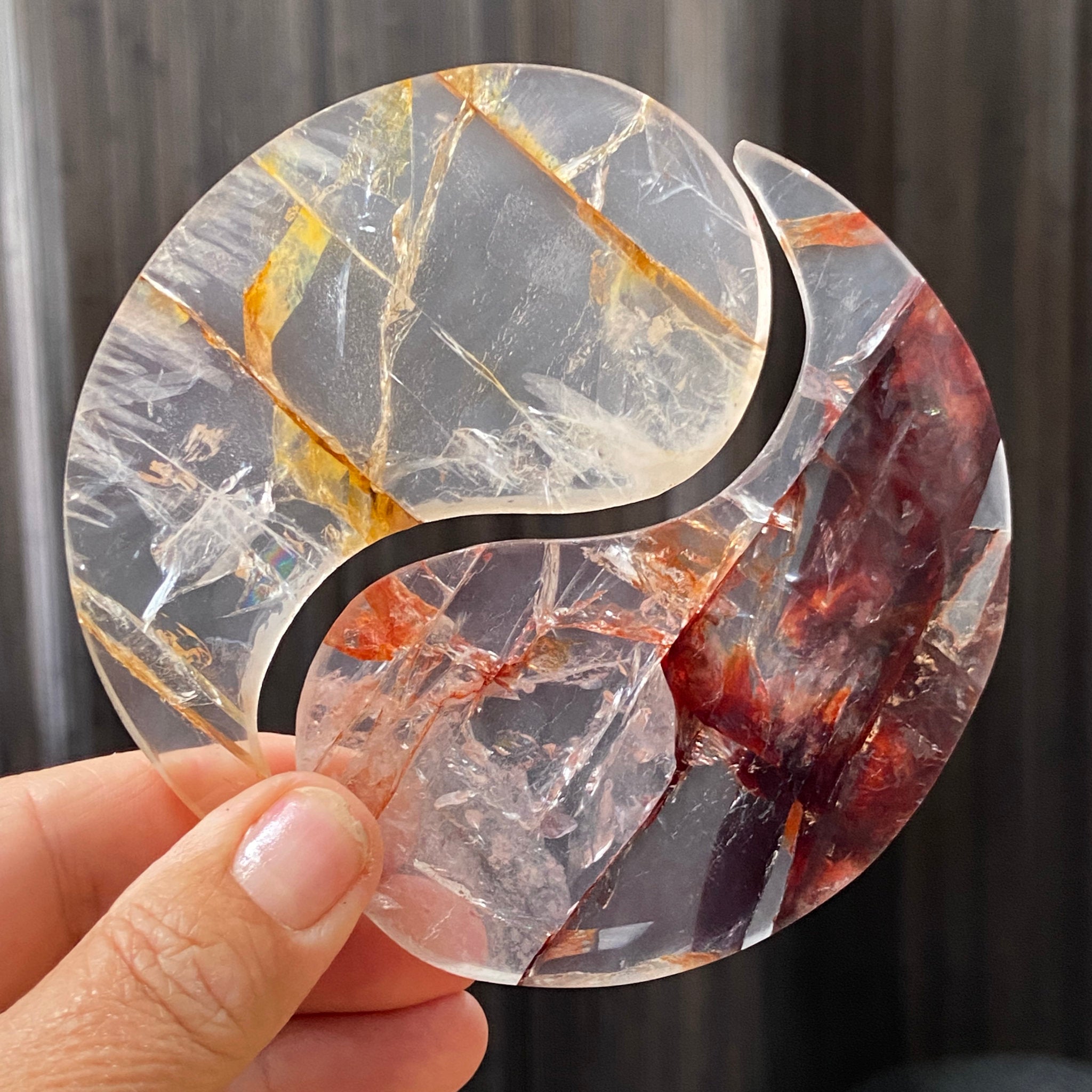 Fire Quartz and Golden Healer Yin Yang