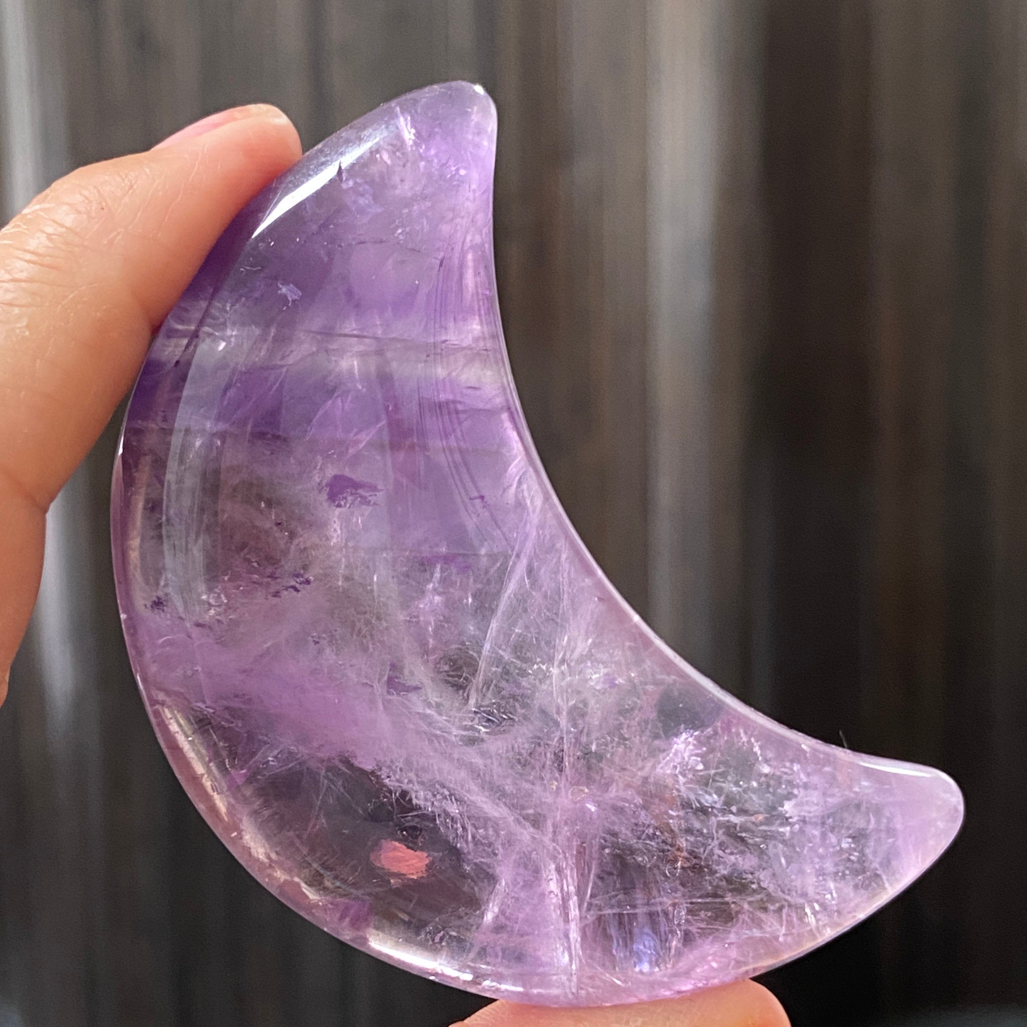 Ametrine Crescent Moon