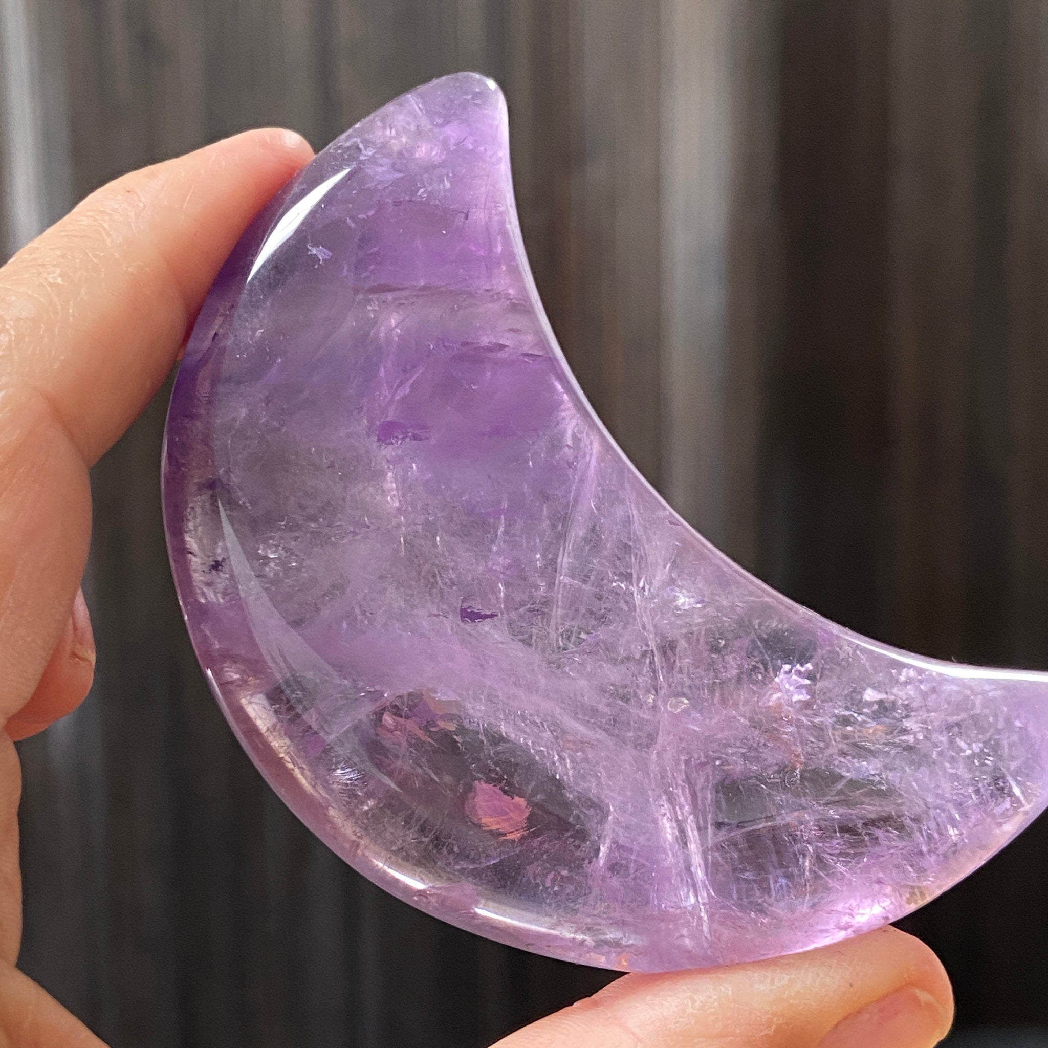 Ametrine Crescent Moon