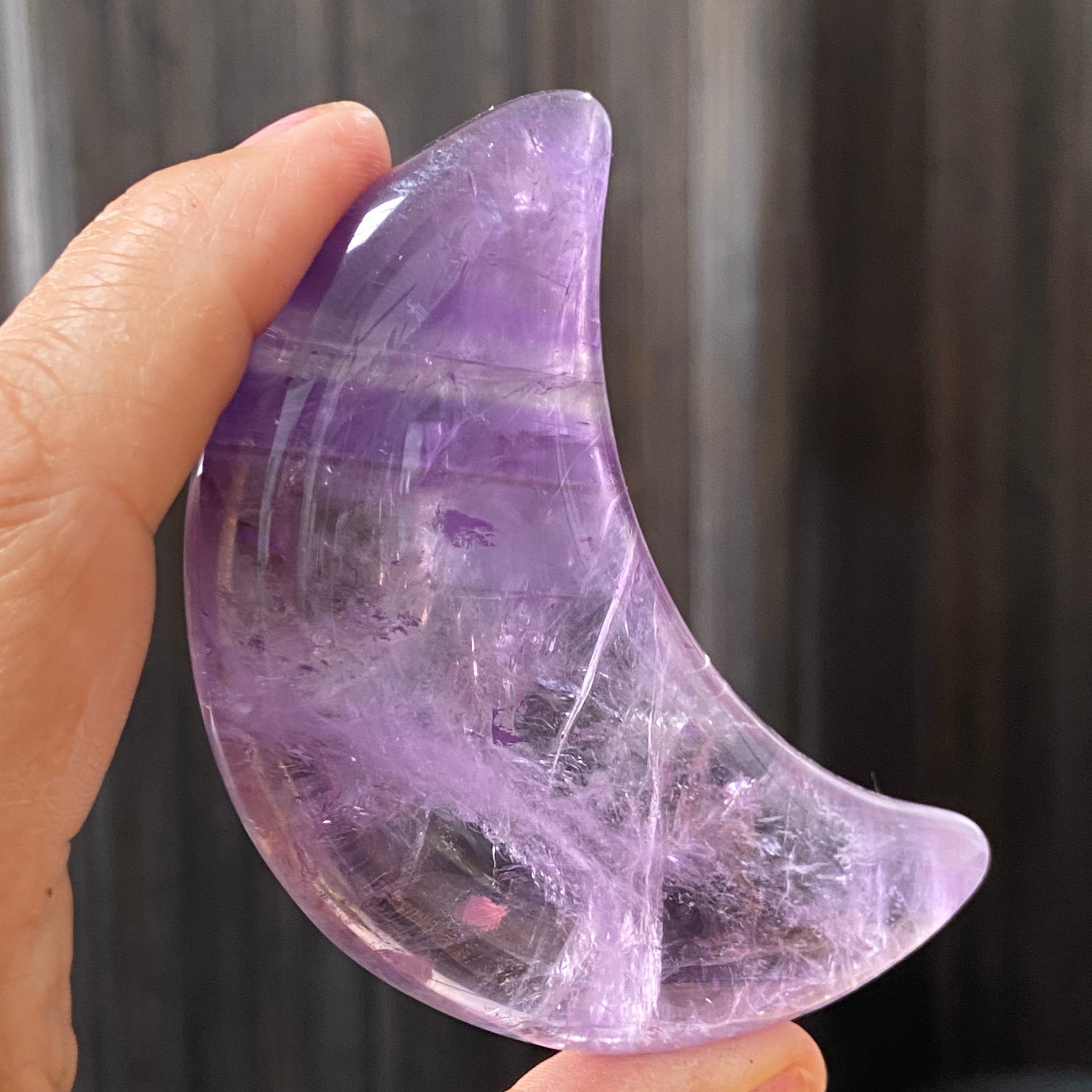 Ametrine Crescent Moon