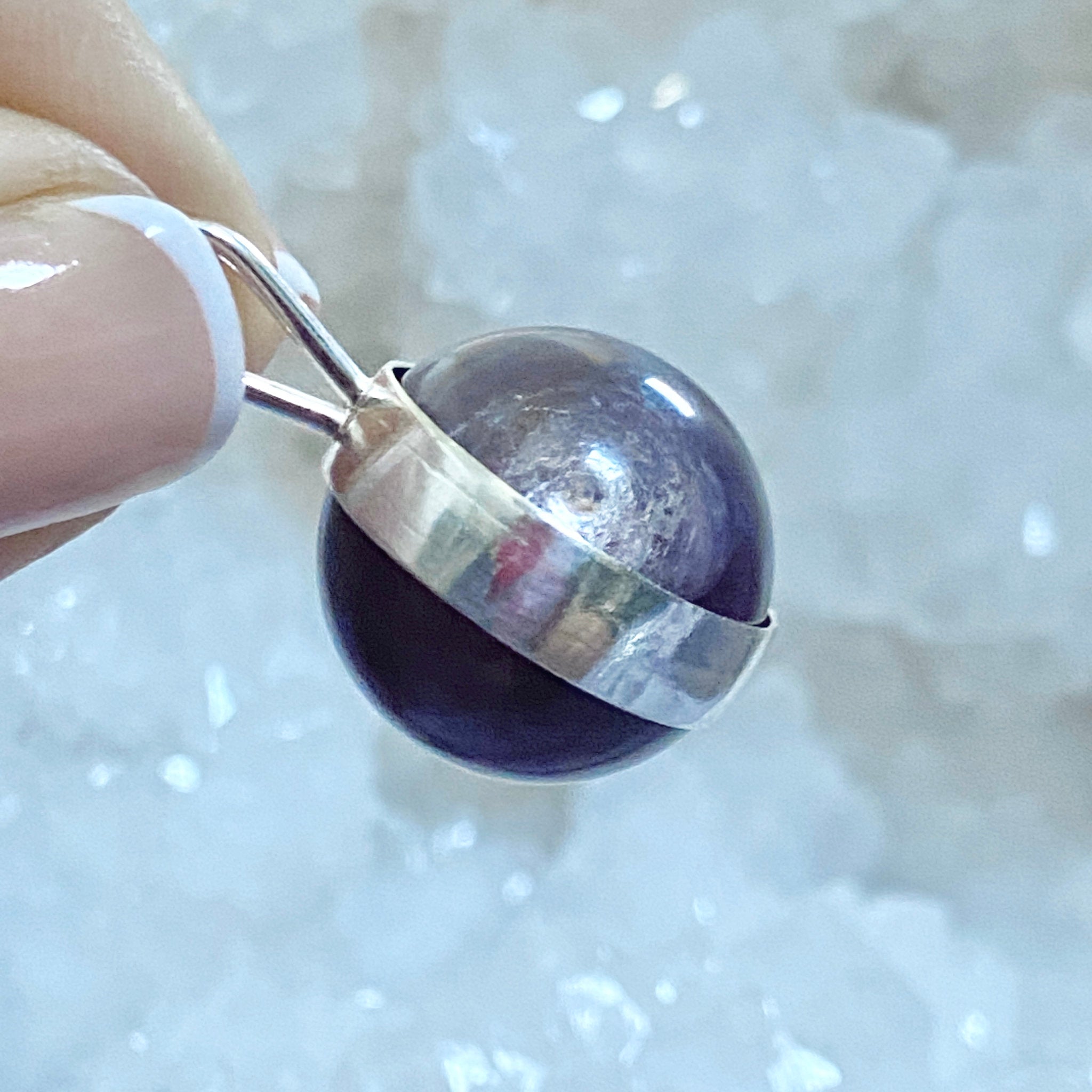 Purple Mica Spinner Pendant - Bespoke by Song of the Sea