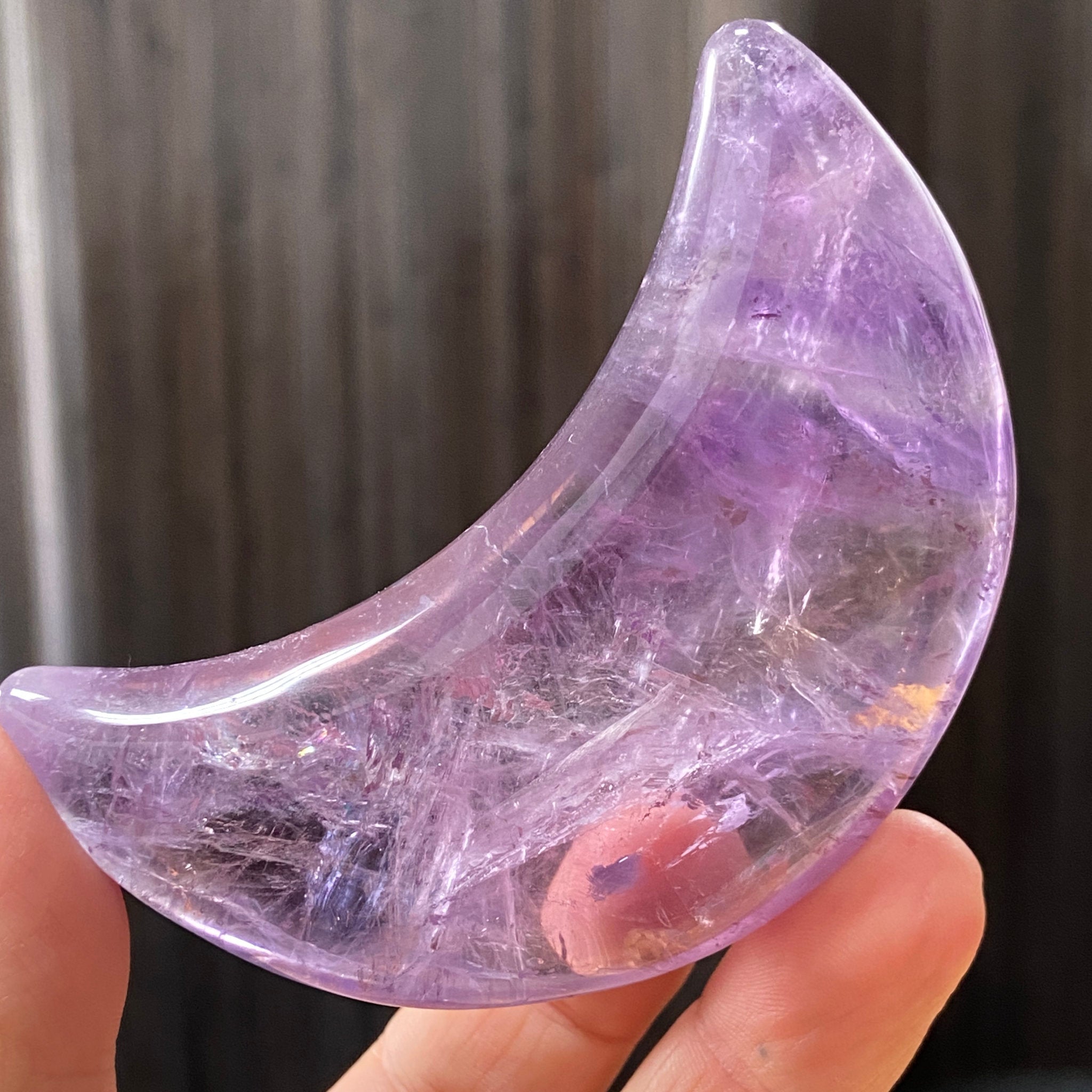 Ametrine Crescent Moon