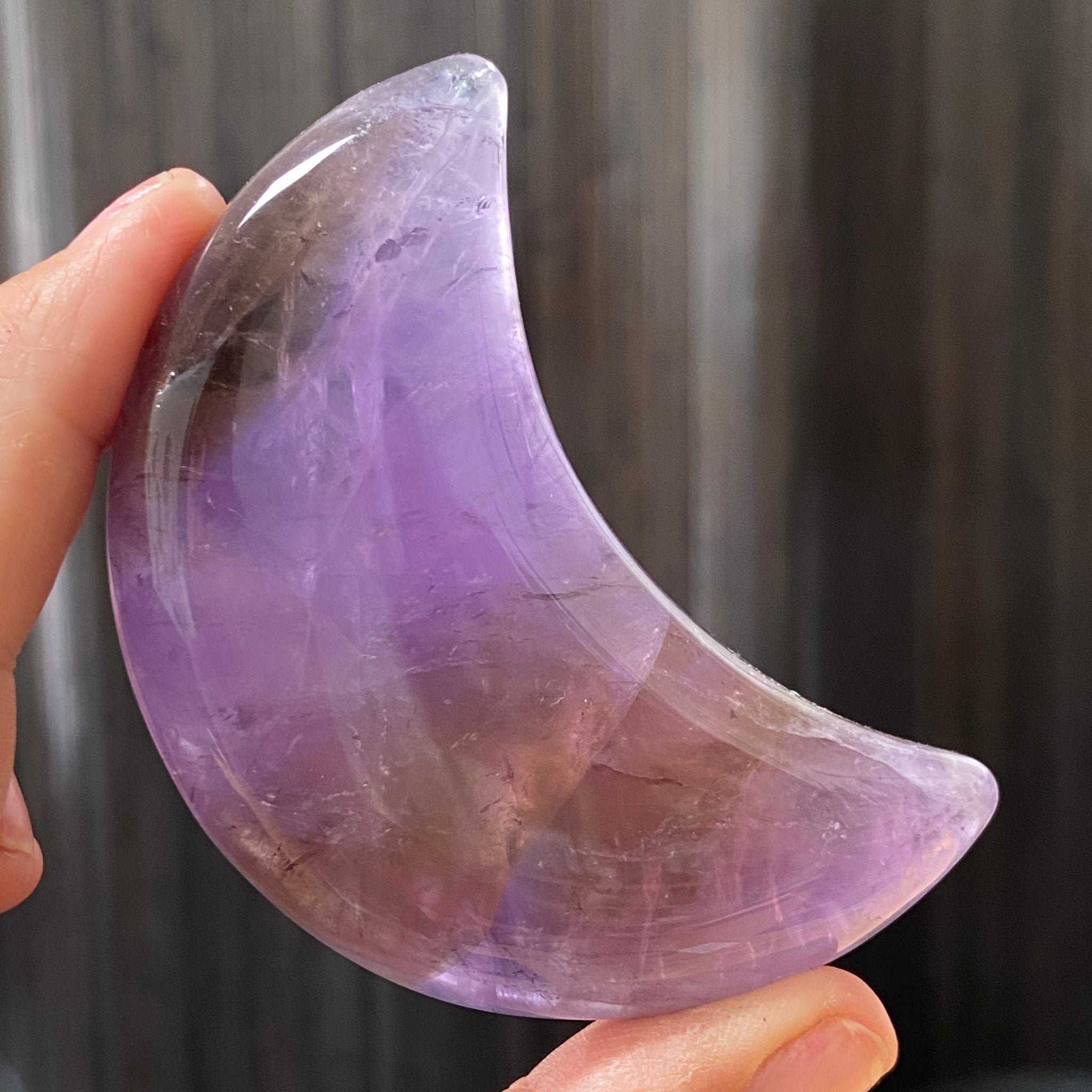 Ametrine Crescent Moon