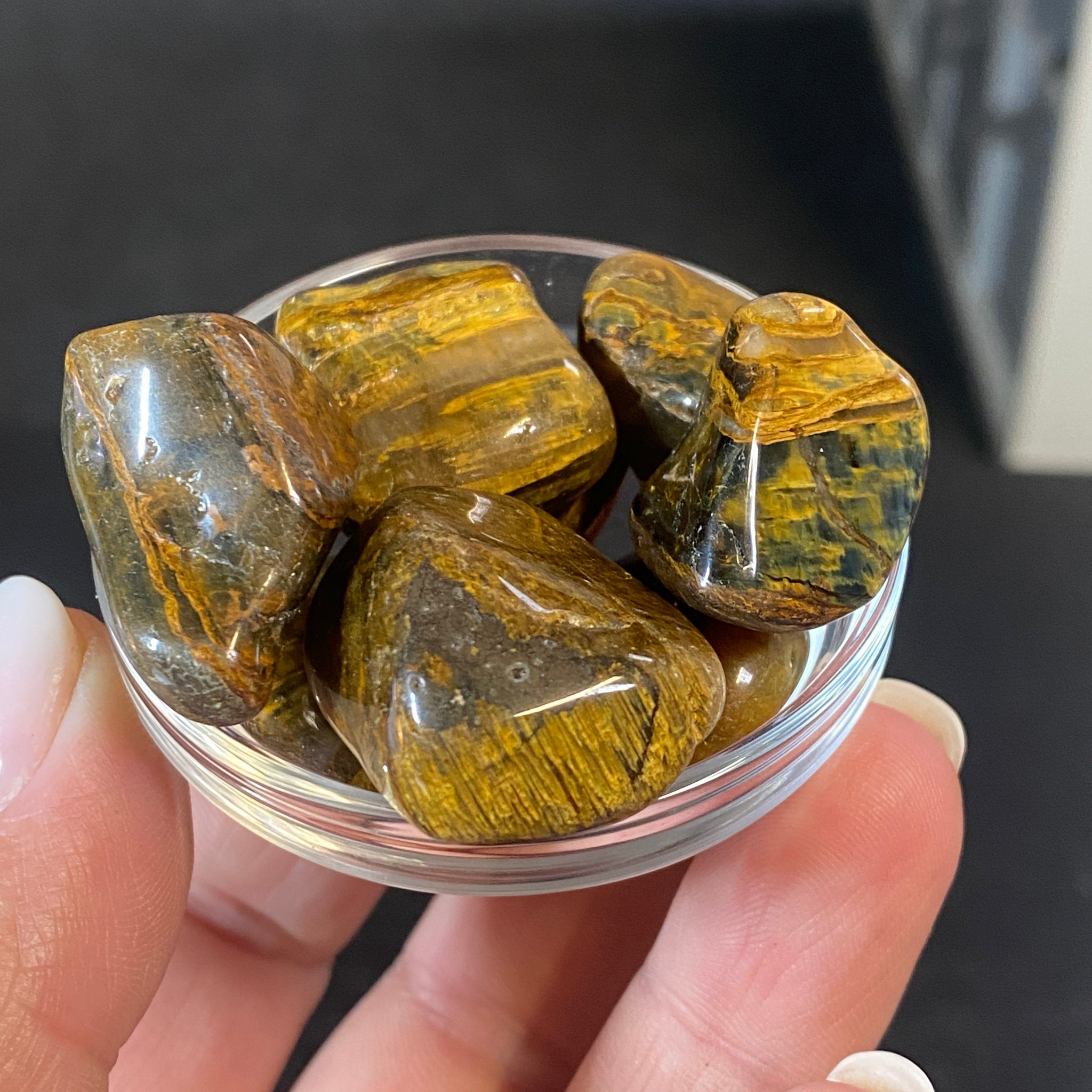 Gold Pietersite tumbled stones