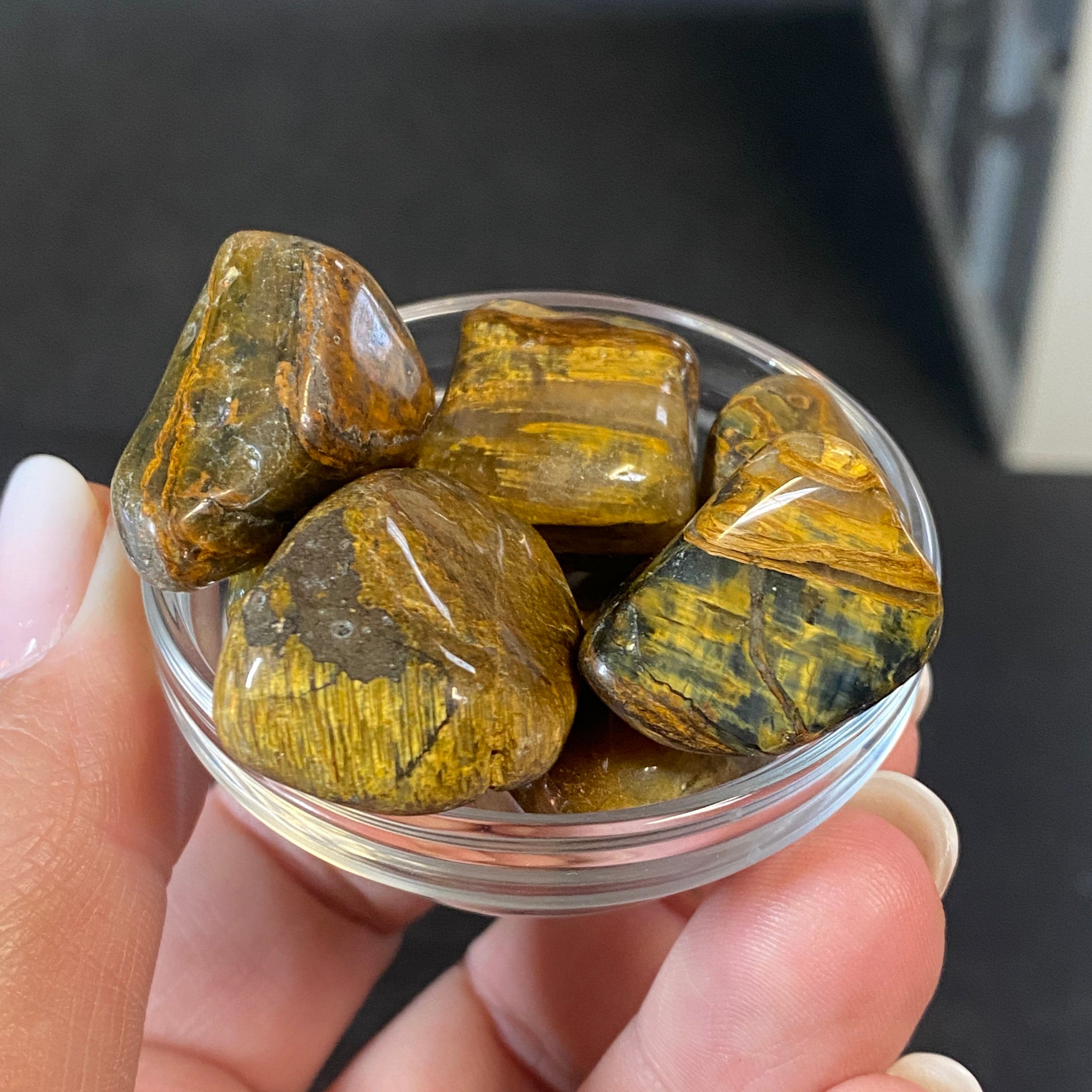 Gold Pietersite tumbled stones