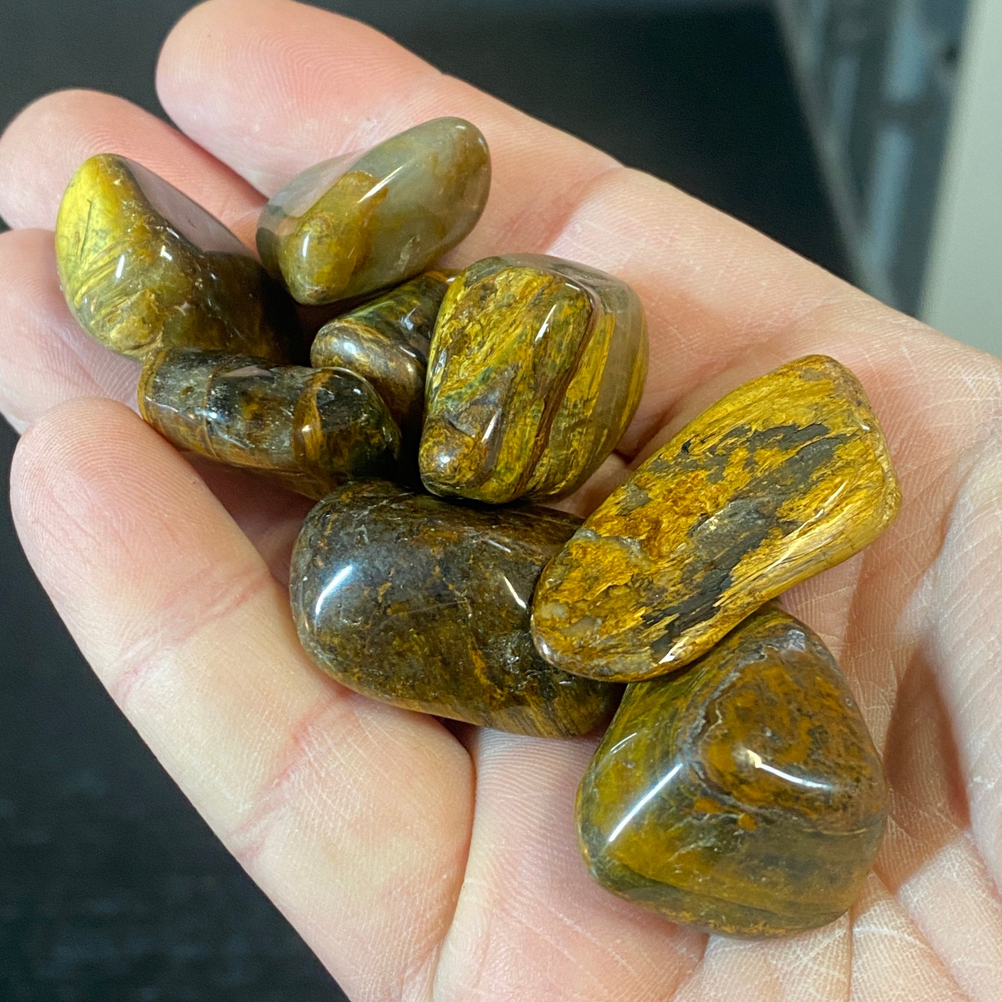 Gold Pietersite tumbled stones