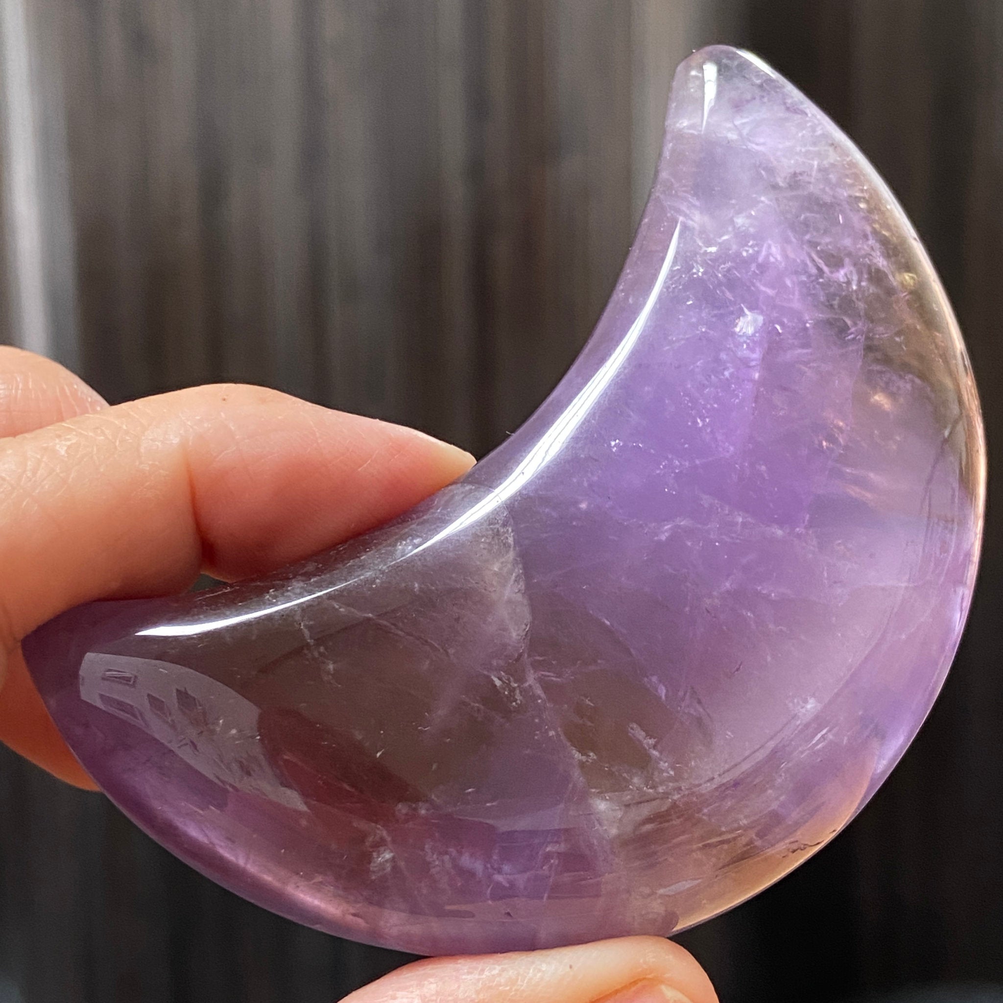 Ametrine Crescent Moon