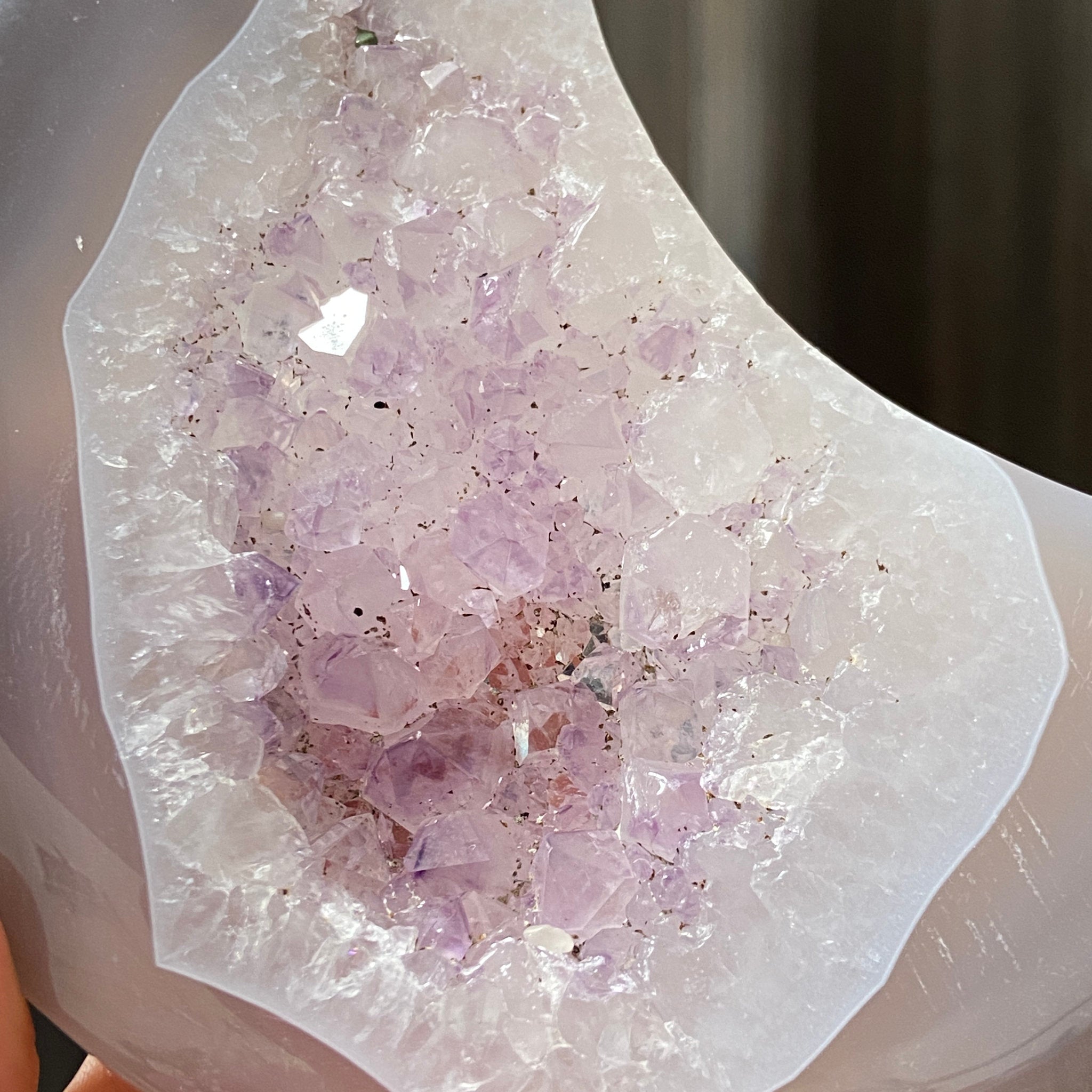 Amethyst Chalcedony Crescent Moon
