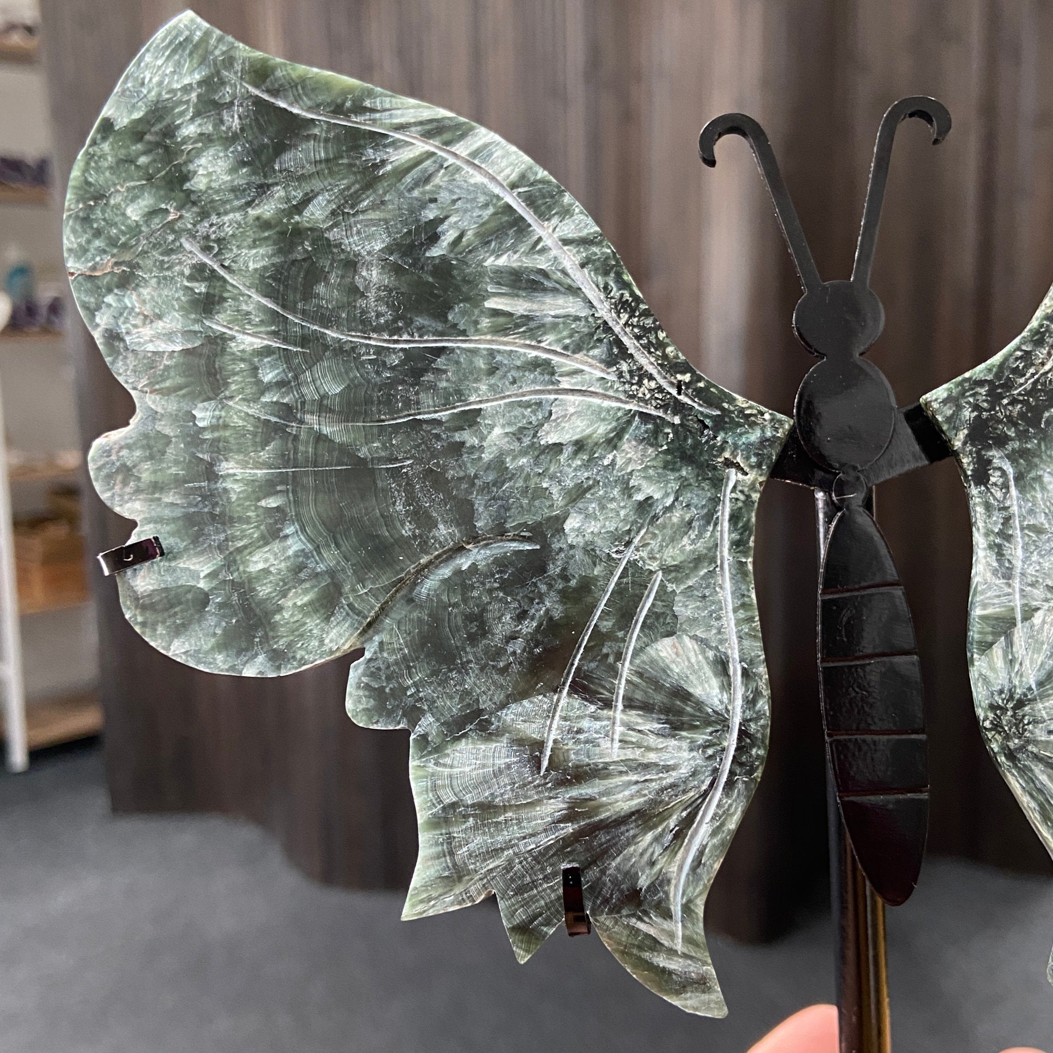 Seraphinite Butterfly Carving