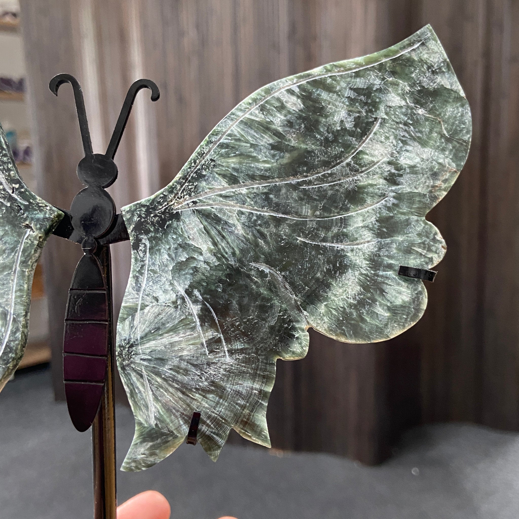 Seraphinite Butterfly Carving