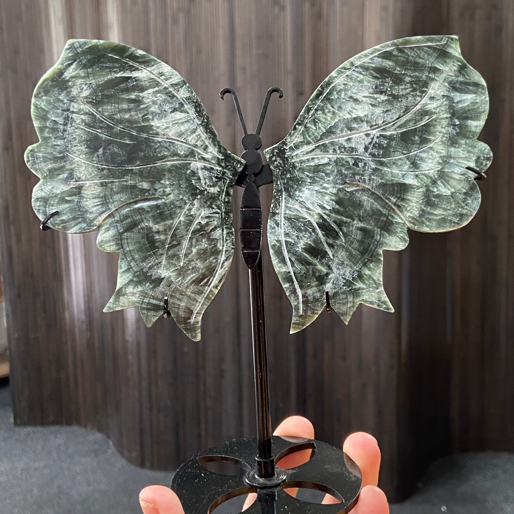 Seraphinite Butterfly Carving