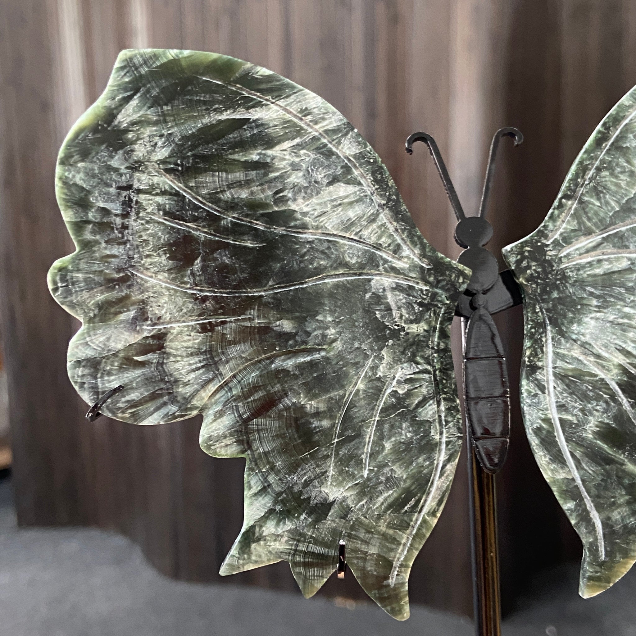Seraphinite Butterfly Carving