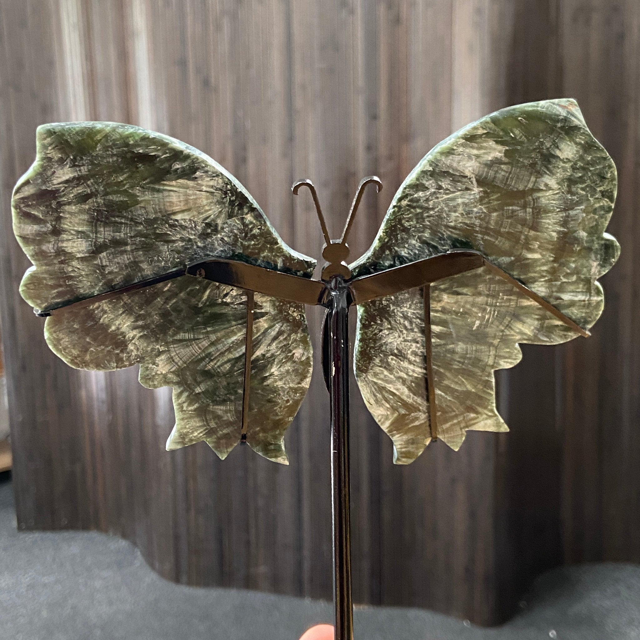 Seraphinite Butterfly Carving