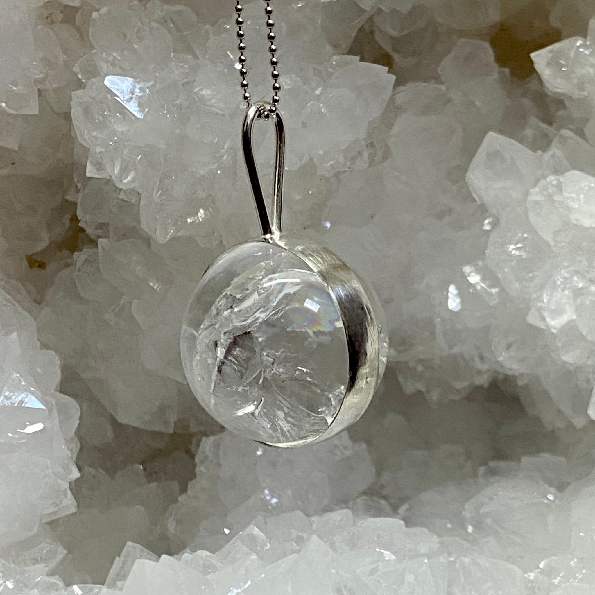 Clear Quartz Spinner Pendant - Bespoke by Song of the Sea