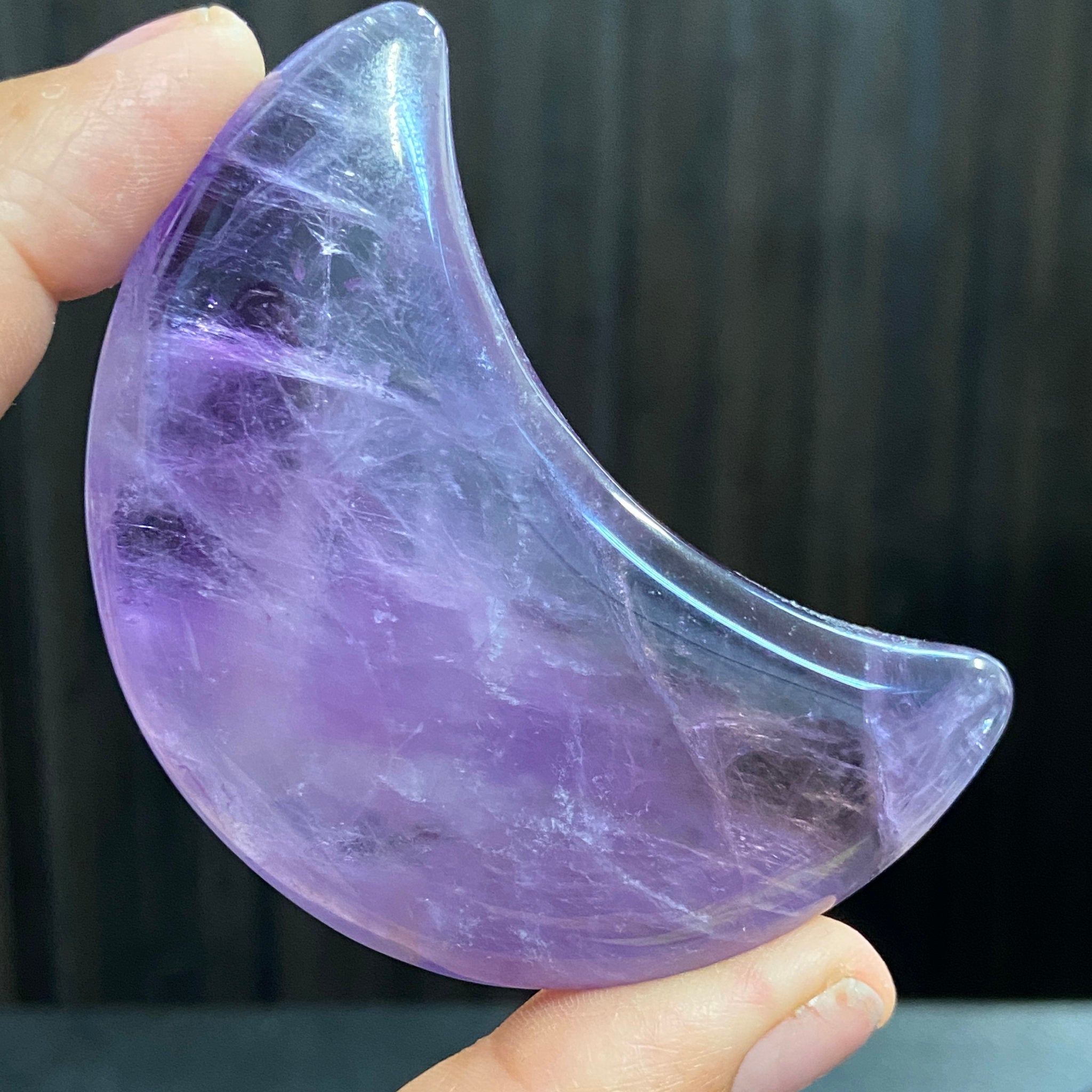 Ametrine Crescent Moon