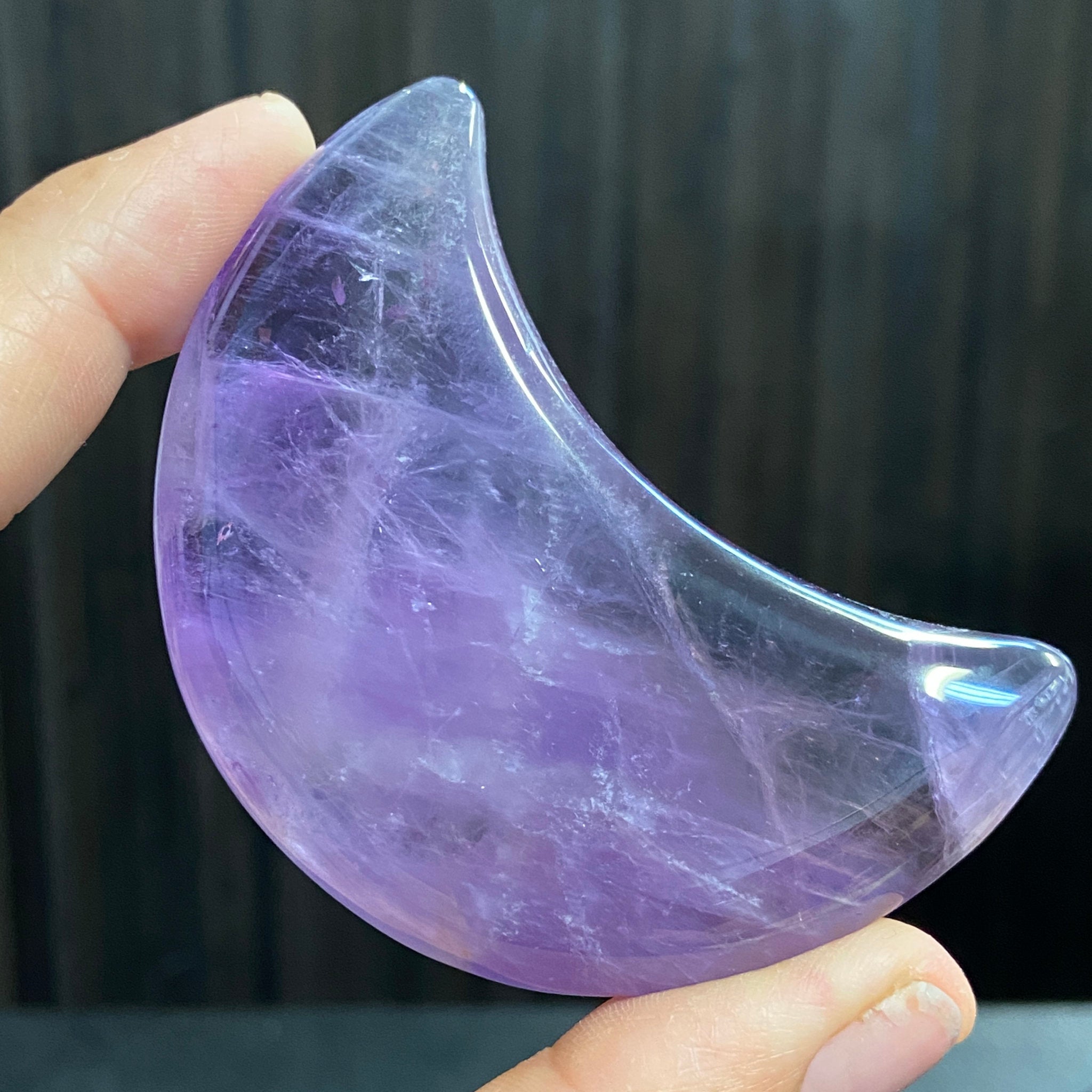 Ametrine Crescent Moon