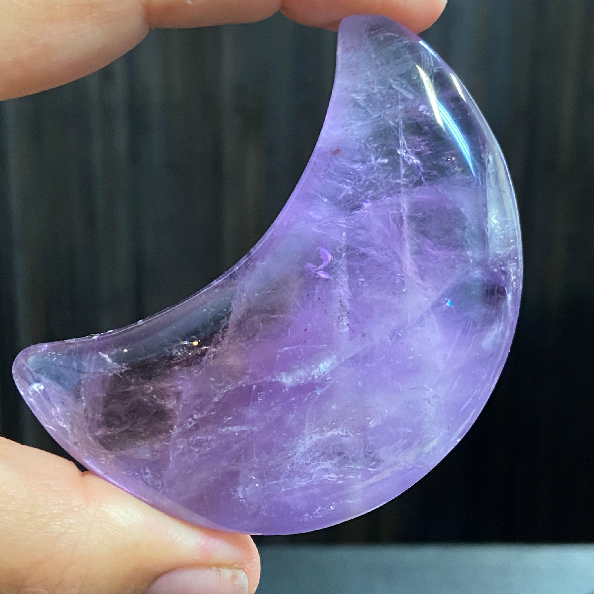 Ametrine Crescent Moon