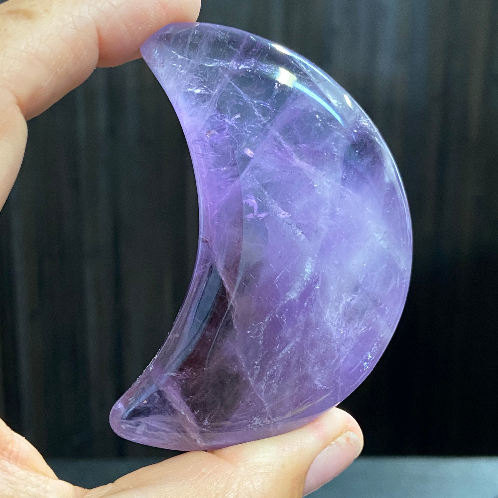 Ametrine Crescent Moon