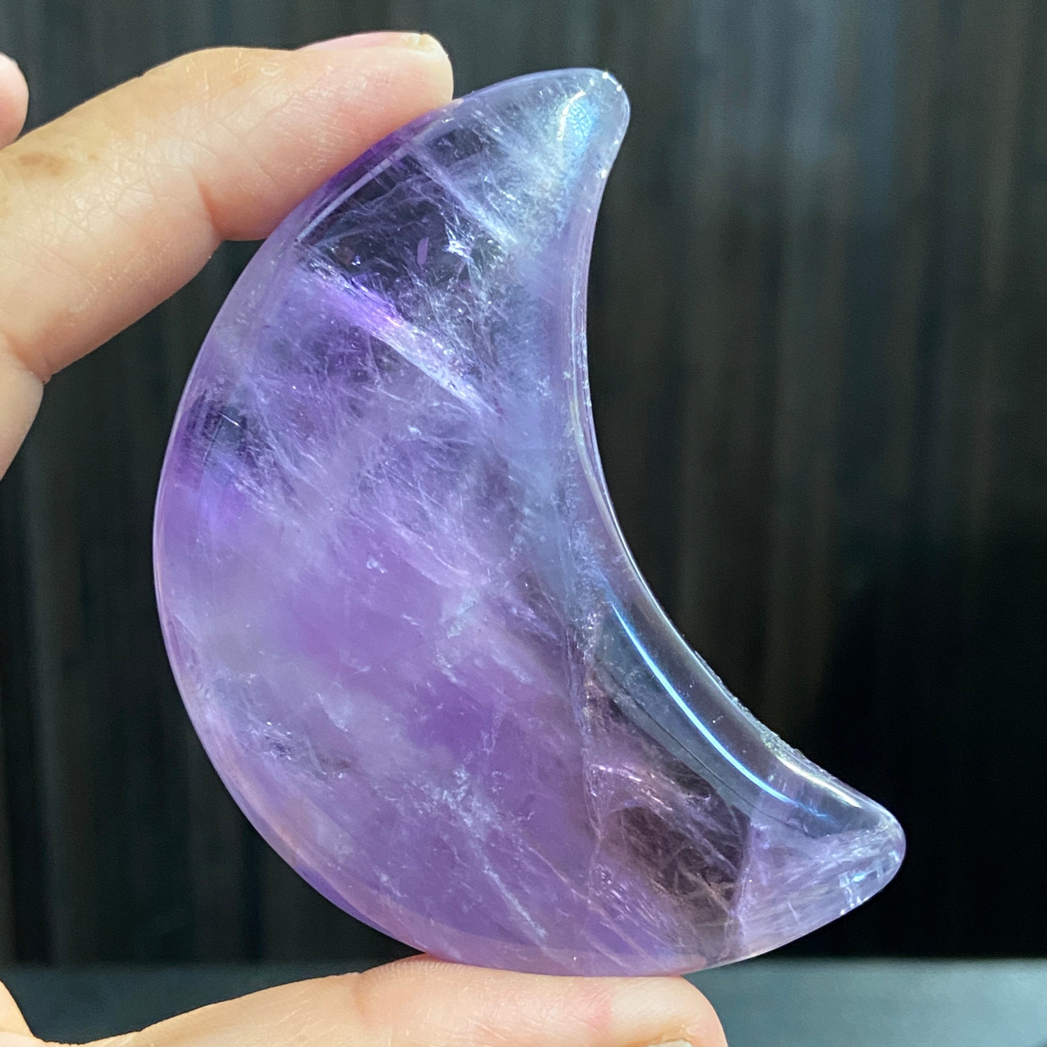 Ametrine Crescent Moon