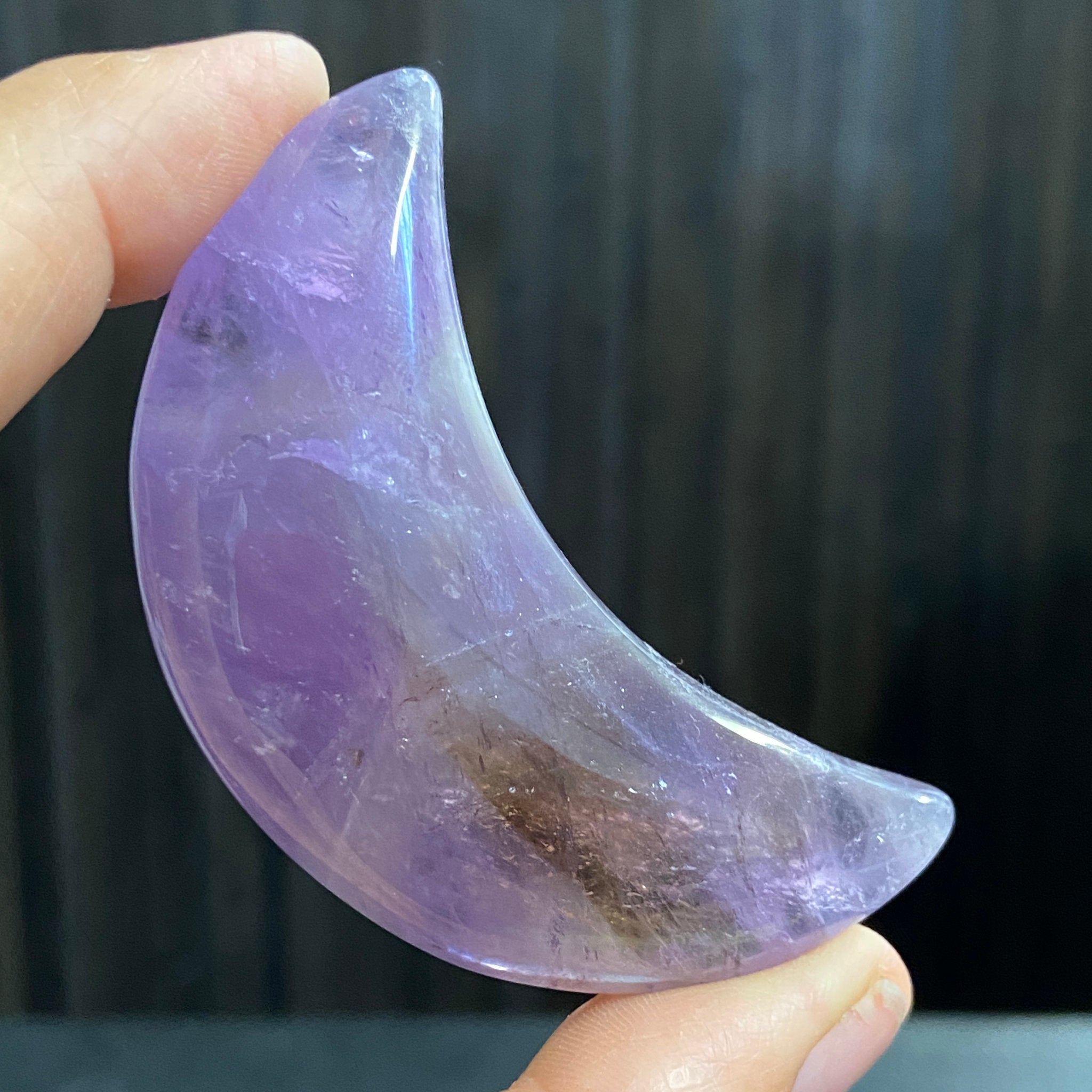 Ametrine Crescent Moon