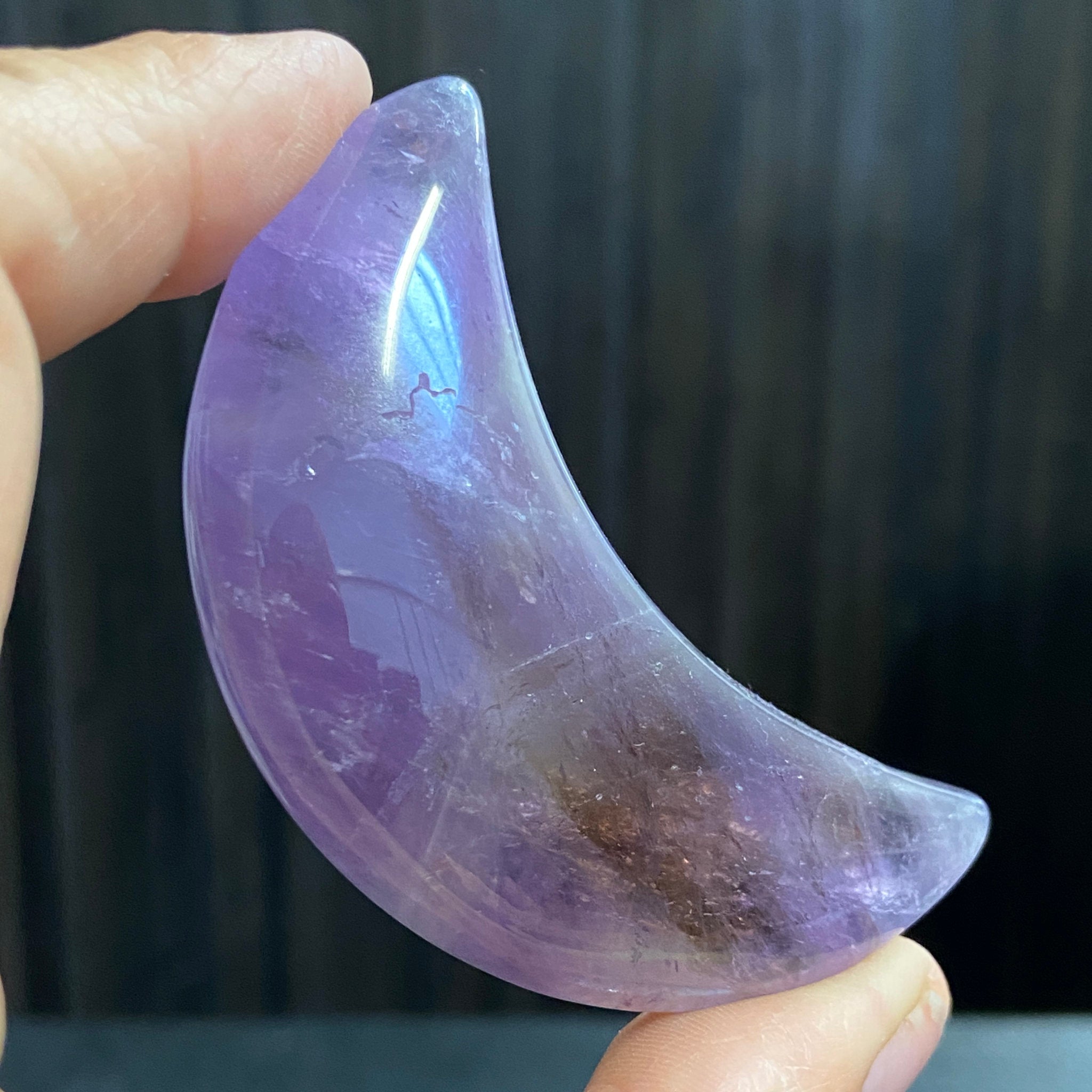 Ametrine Crescent Moon