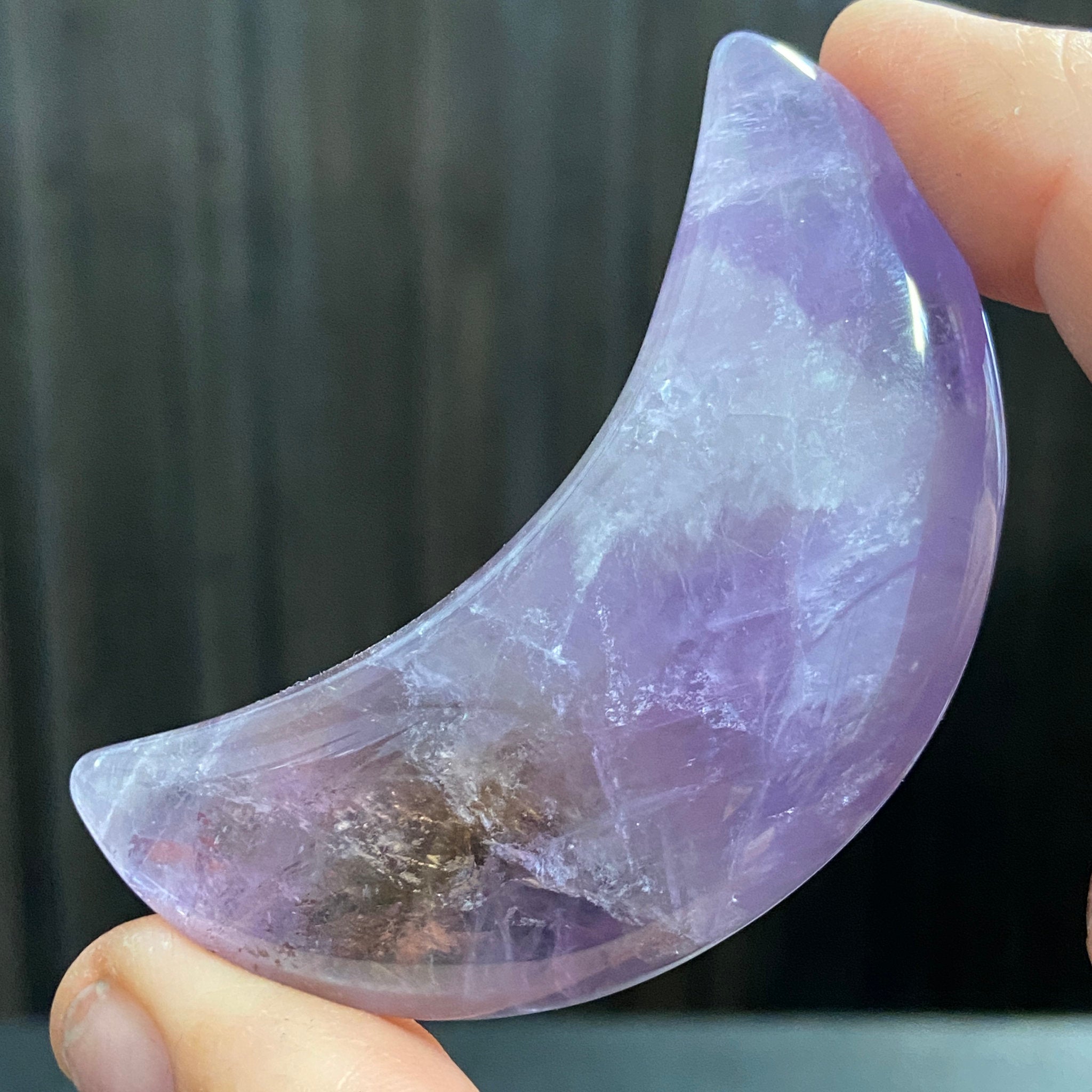 Ametrine Crescent Moon