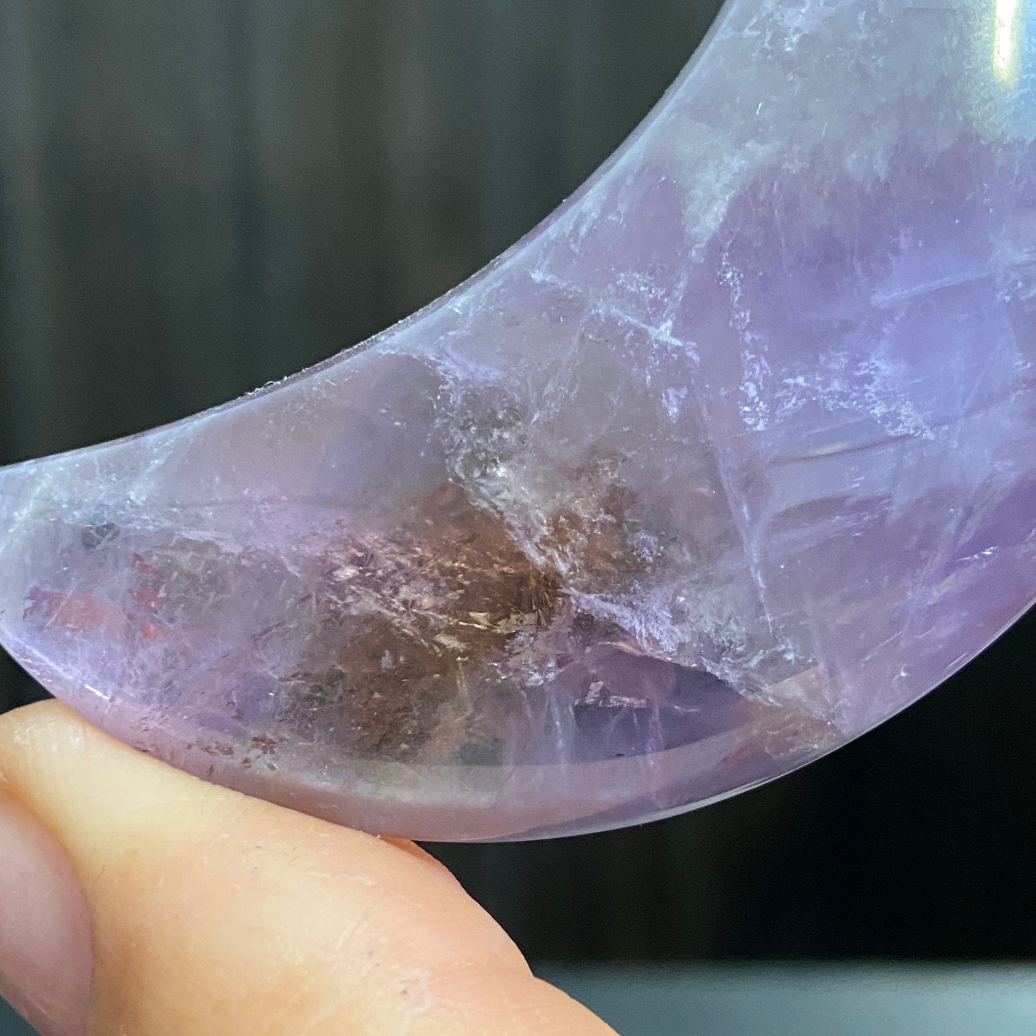 Ametrine Crescent Moon