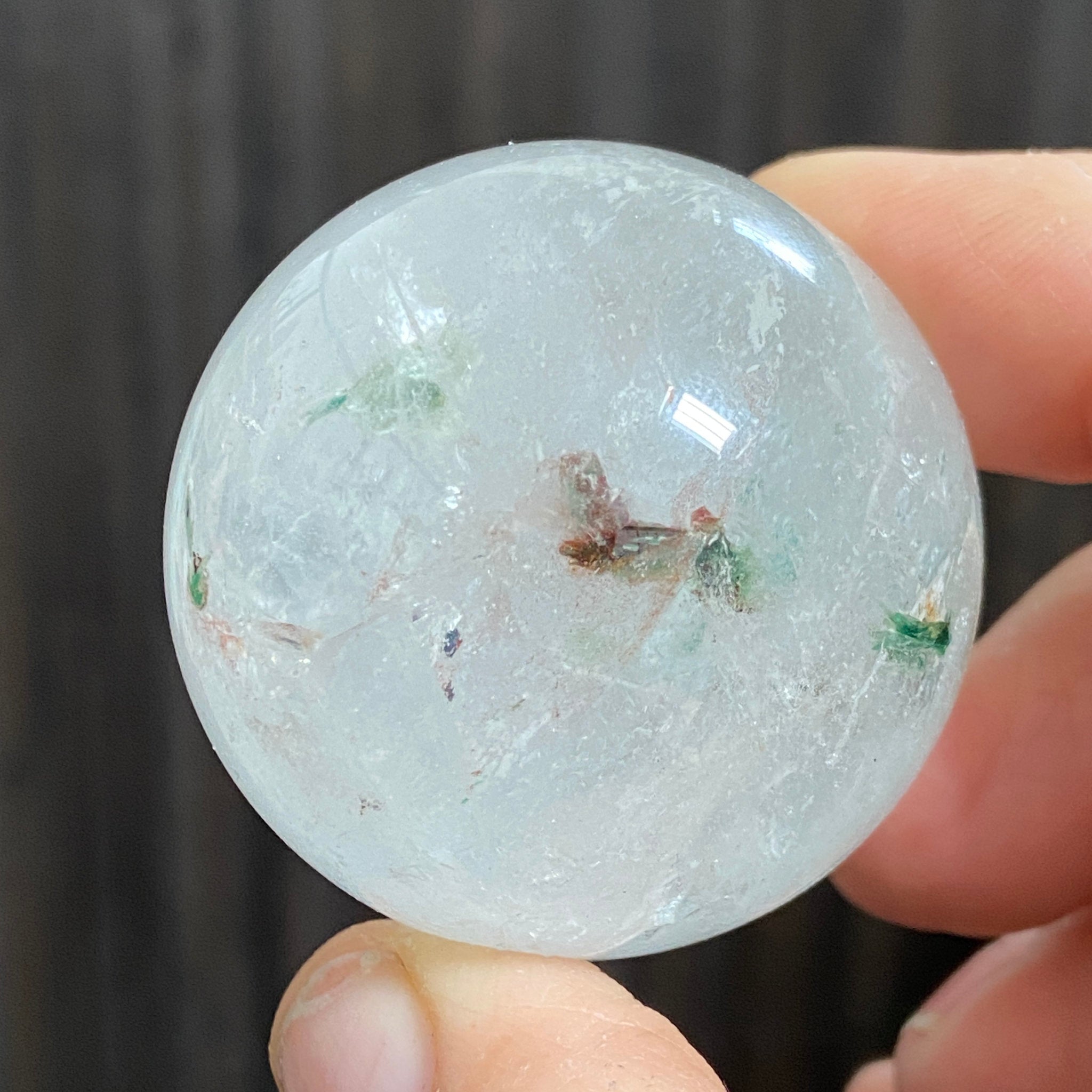Quartz with Fuchsite Sphere
