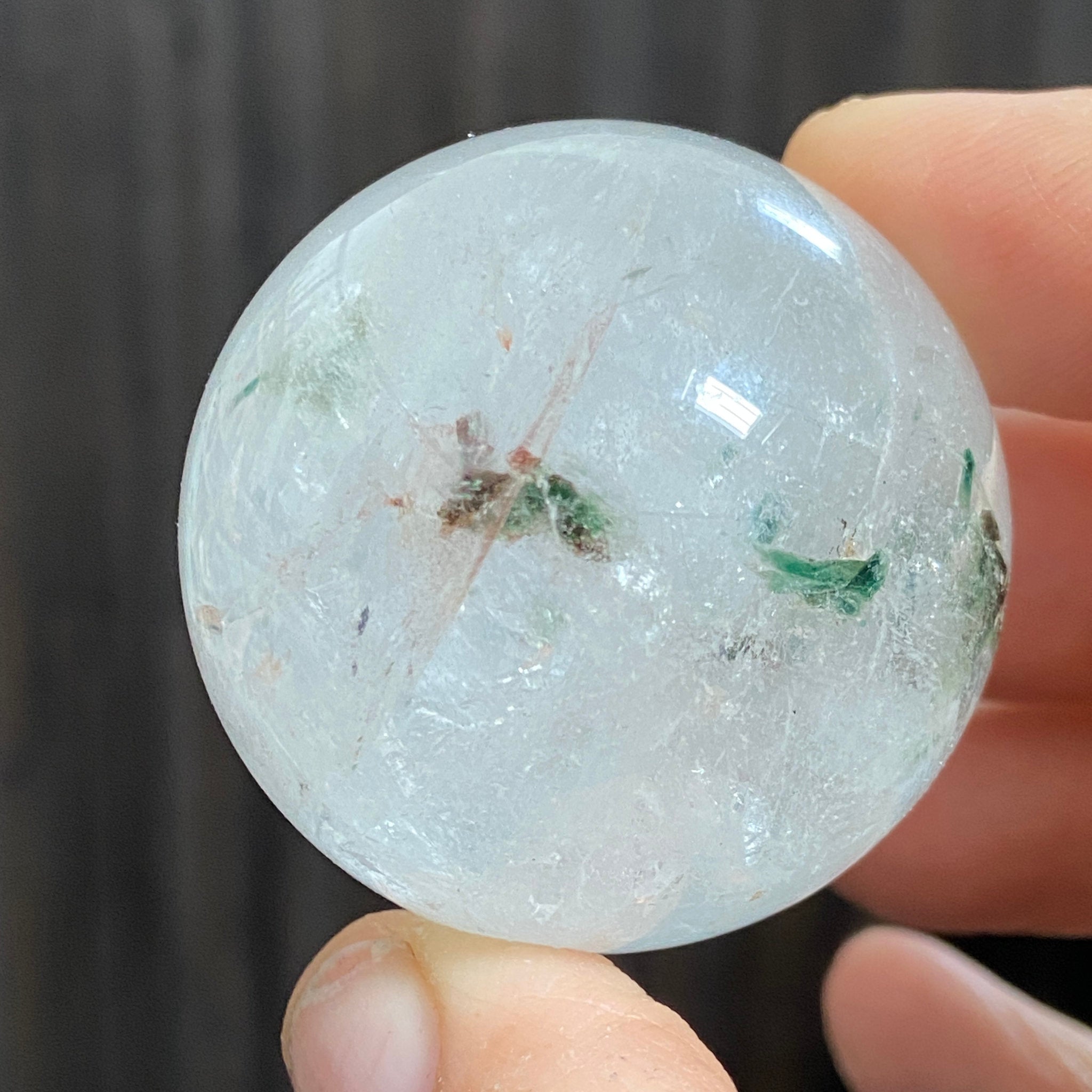 Quartz with Fuchsite Sphere