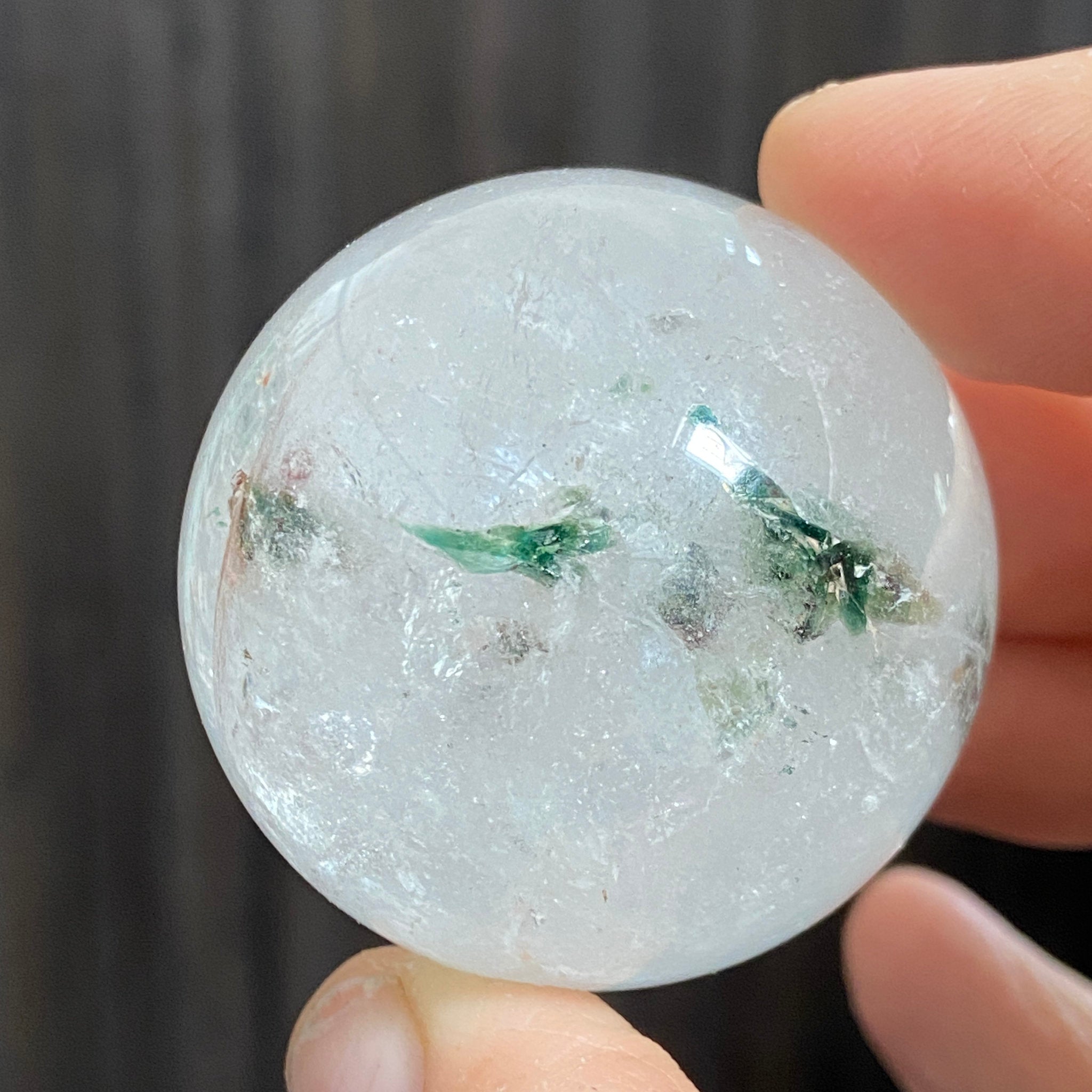 Quartz with Fuchsite Sphere