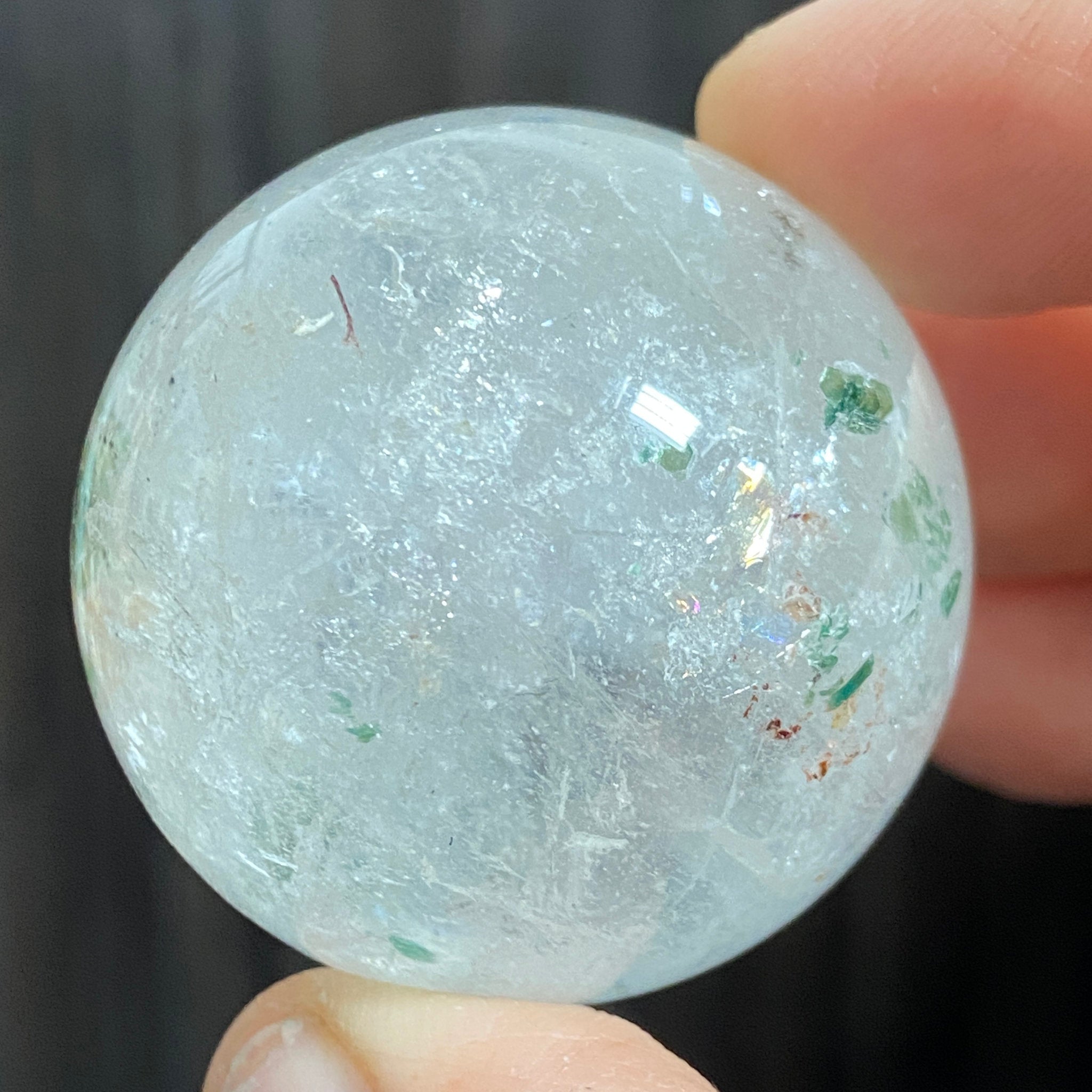 Quartz with Fuchsite Sphere