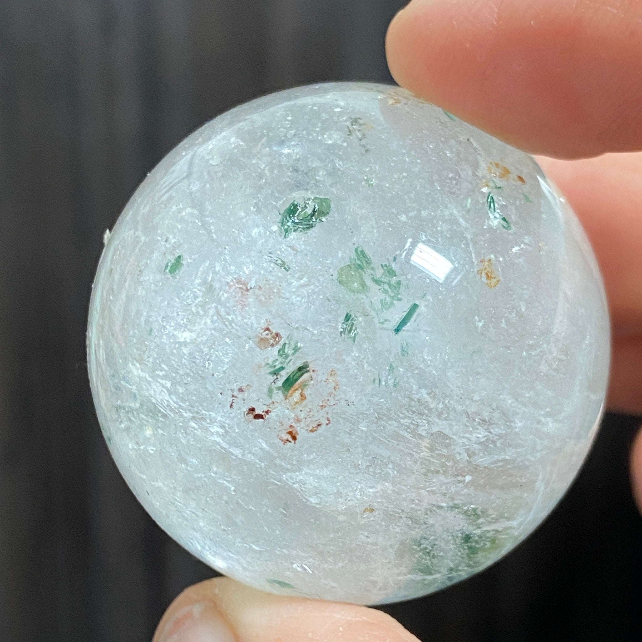 Quartz with Fuchsite Sphere