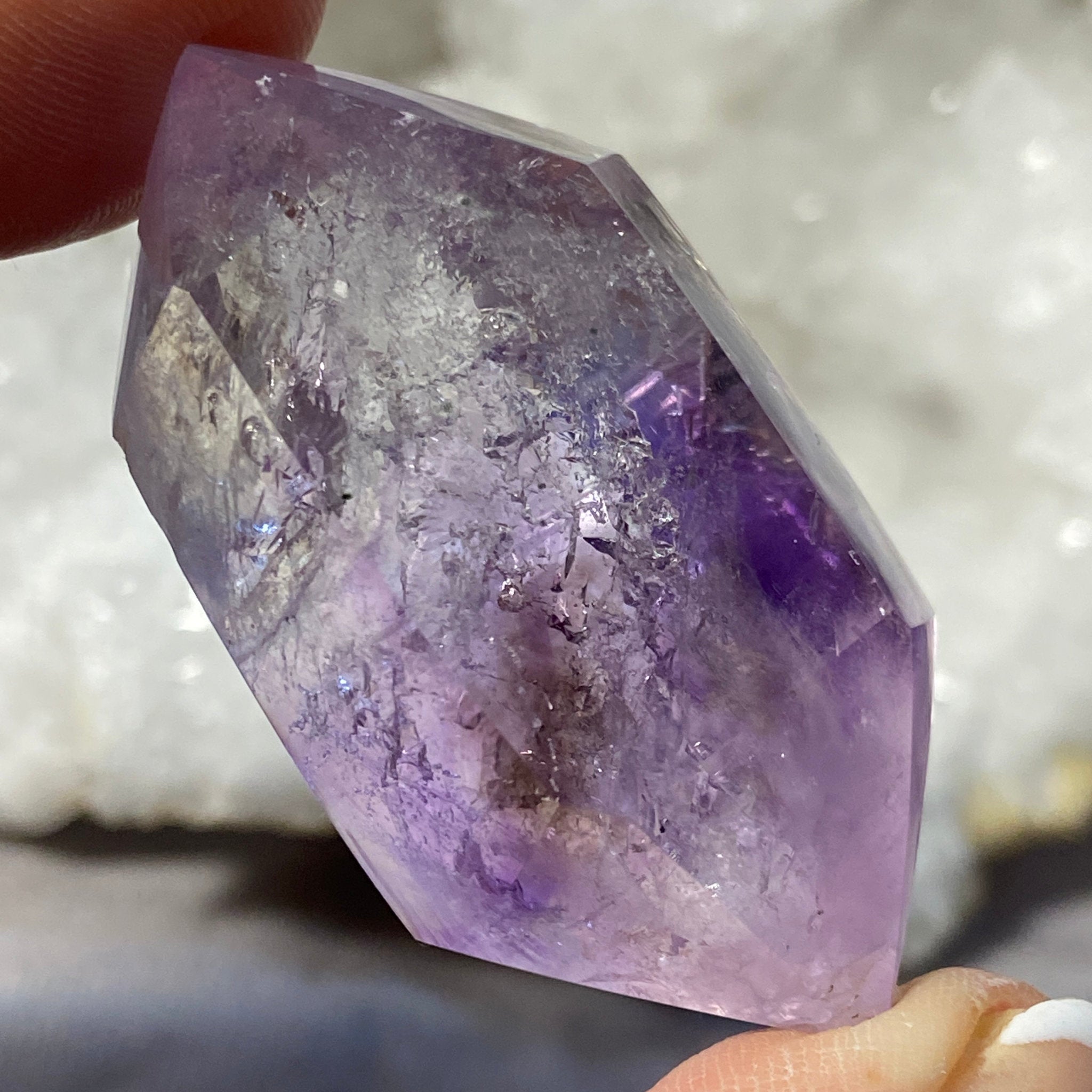 Double Terminated Amethyst Enhydro – Brazil
